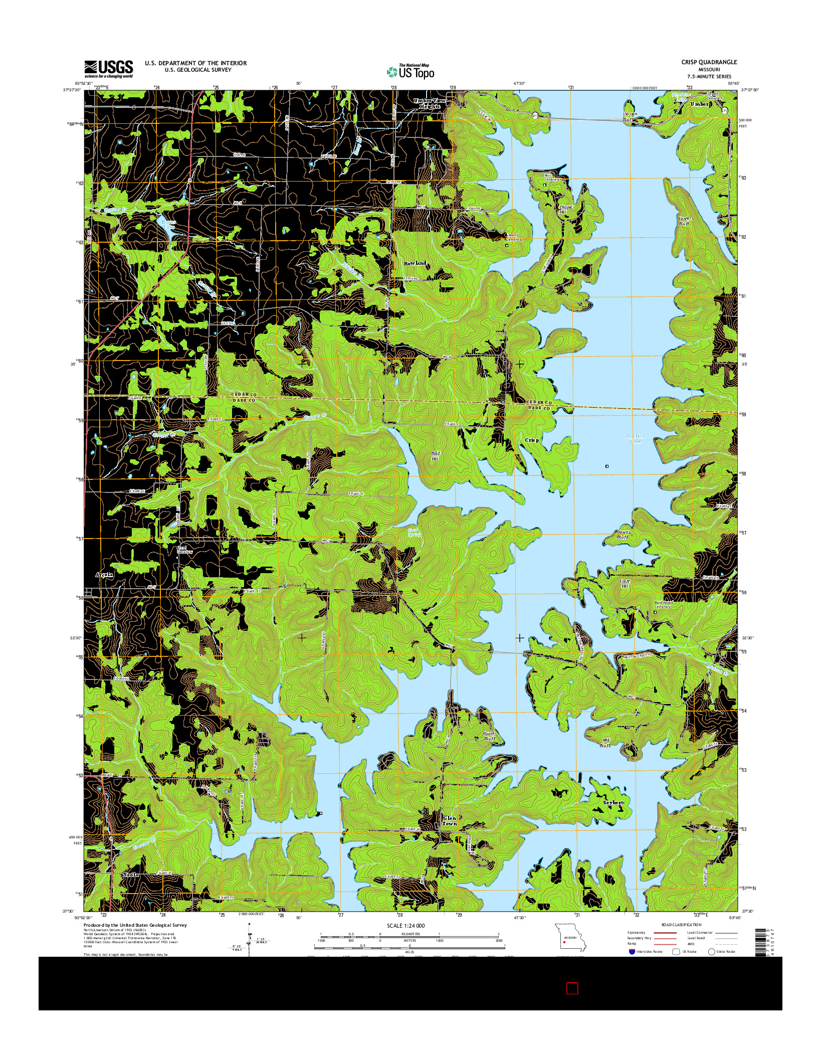 USGS US TOPO 7.5-MINUTE MAP FOR CRISP, MO 2015