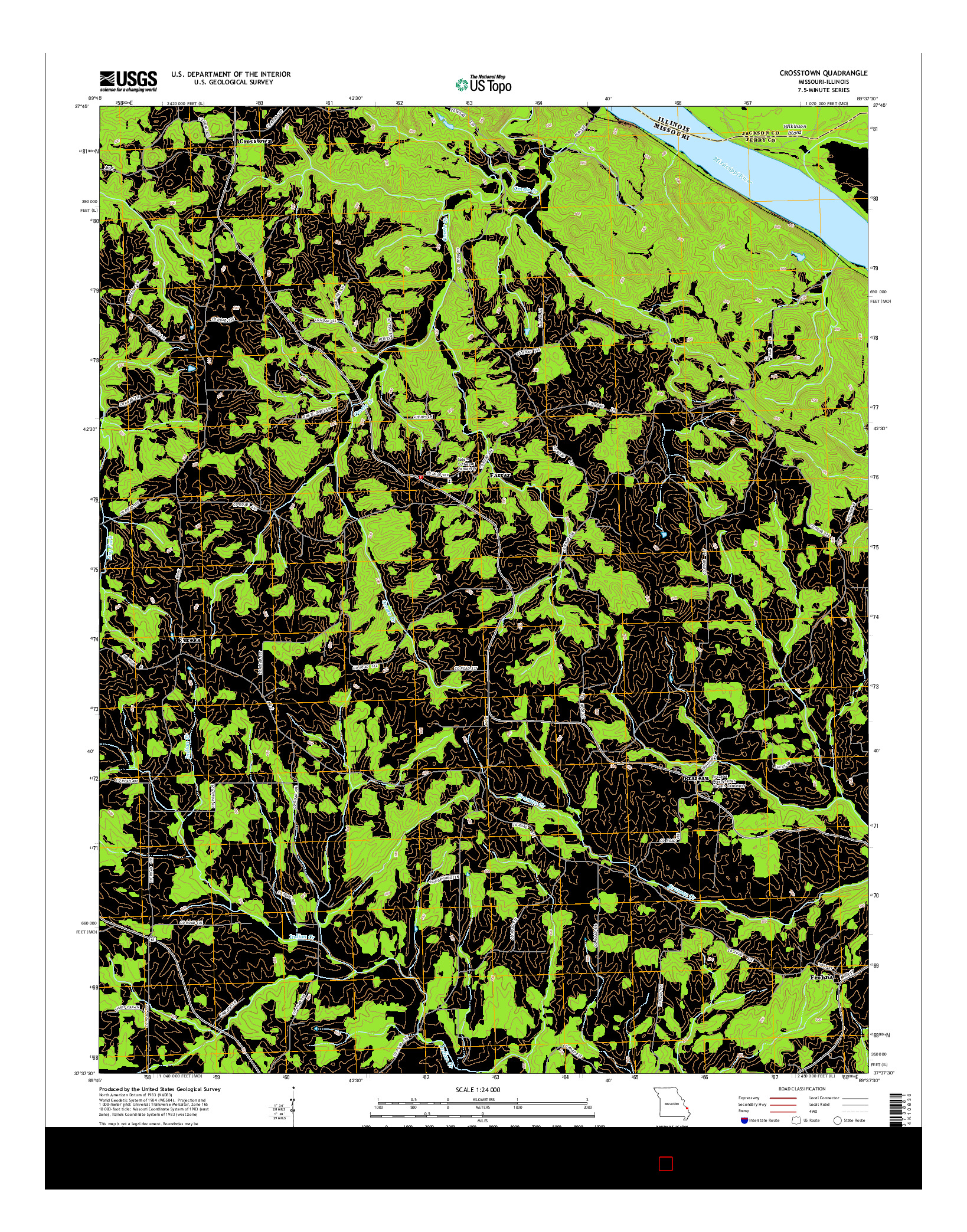 USGS US TOPO 7.5-MINUTE MAP FOR CROSSTOWN, MO-IL 2015