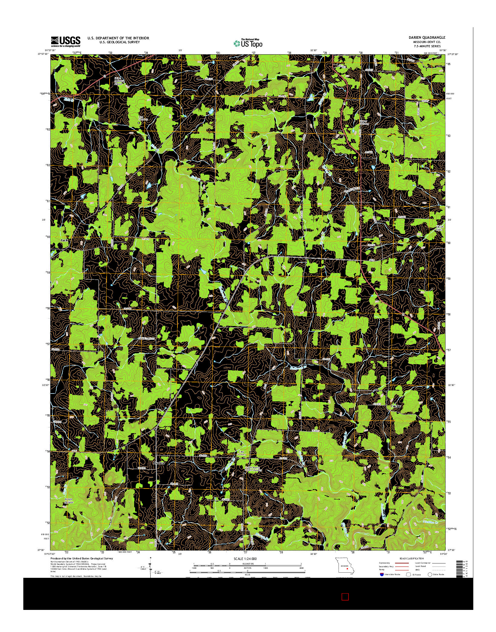 USGS US TOPO 7.5-MINUTE MAP FOR DARIEN, MO 2015