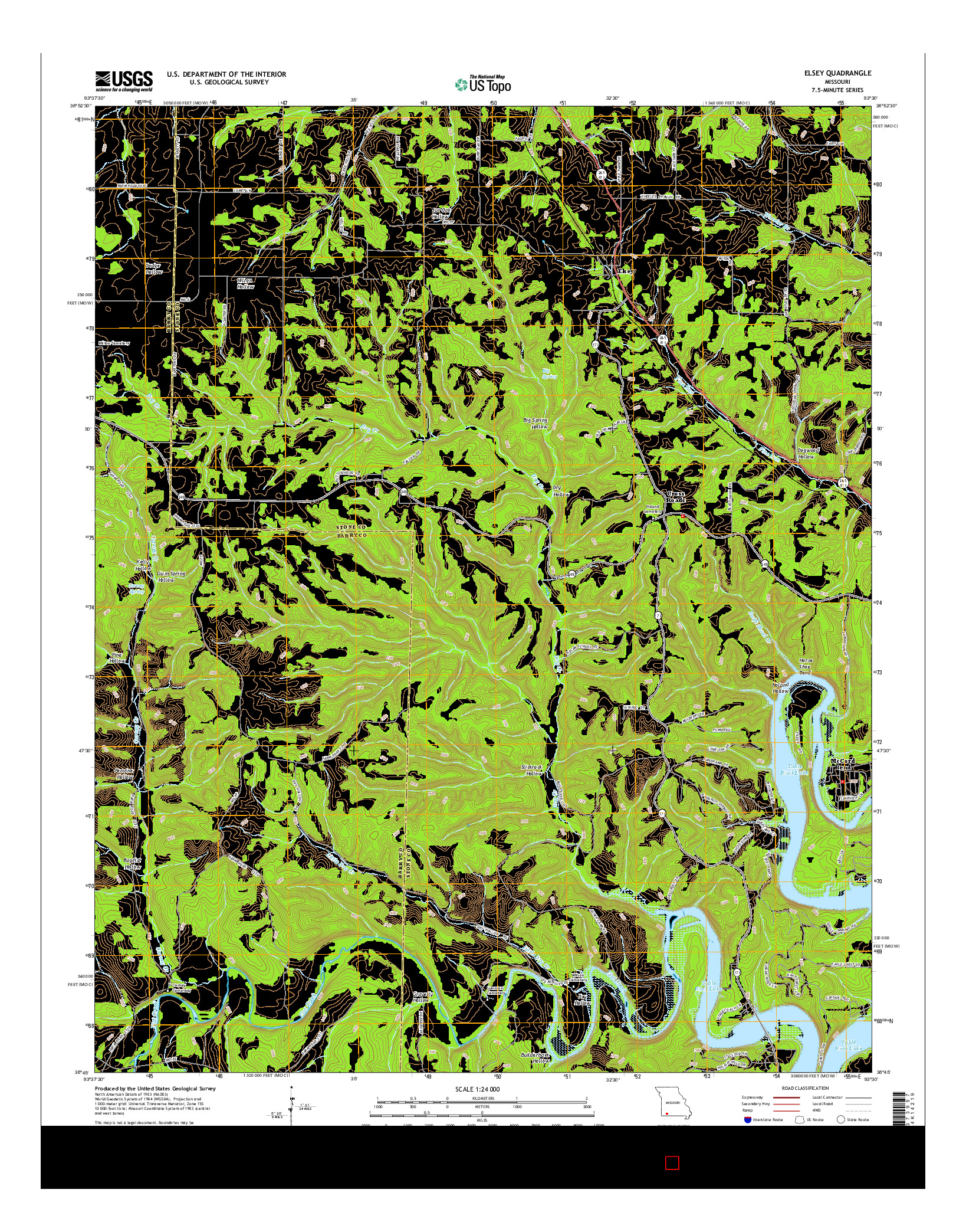 USGS US TOPO 7.5-MINUTE MAP FOR ELSEY, MO 2015