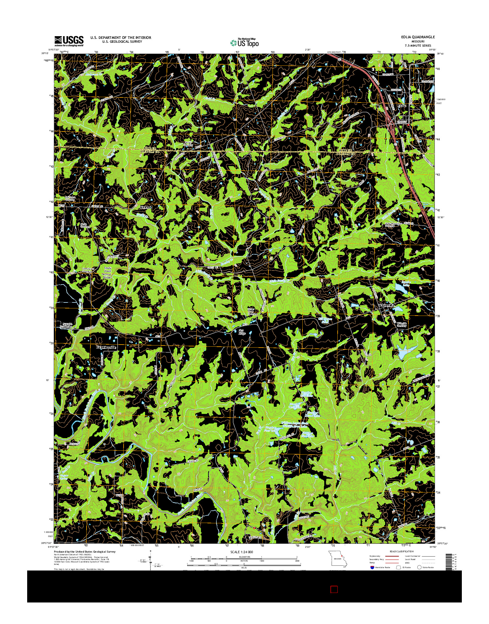 USGS US TOPO 7.5-MINUTE MAP FOR EOLIA, MO 2015