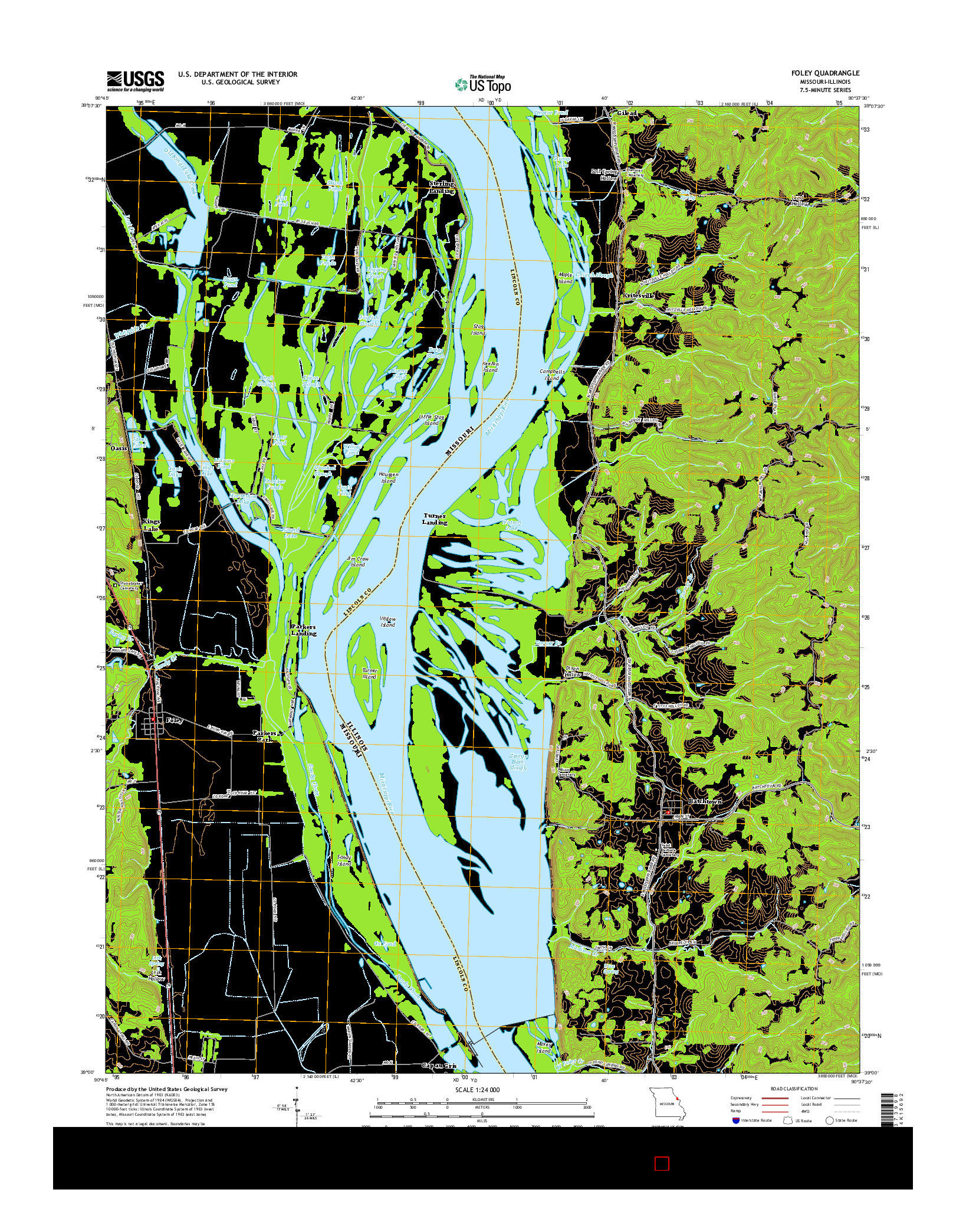 USGS US TOPO 7.5-MINUTE MAP FOR FOLEY, MO-IL 2015