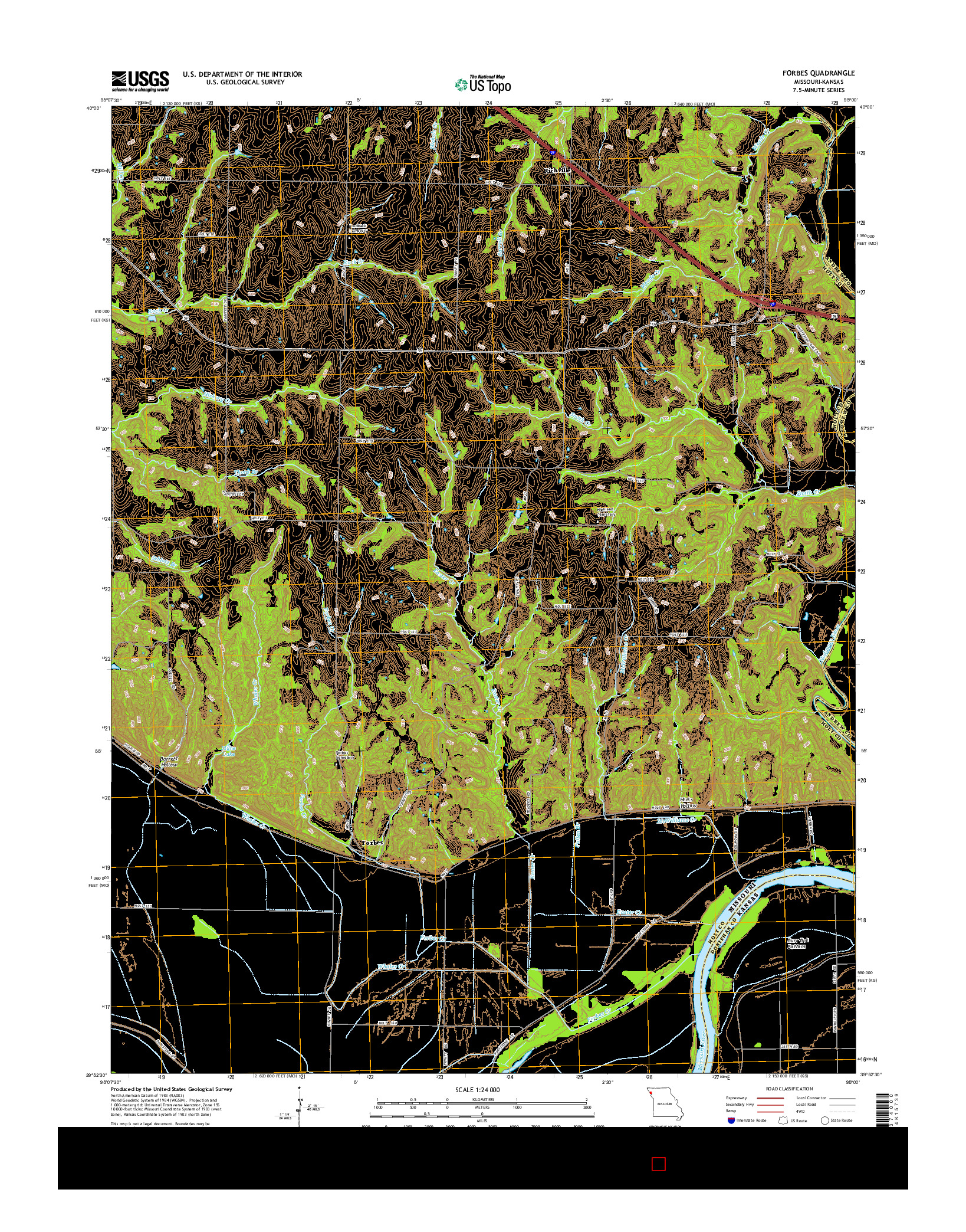 USGS US TOPO 7.5-MINUTE MAP FOR FORBES, MO-KS 2015