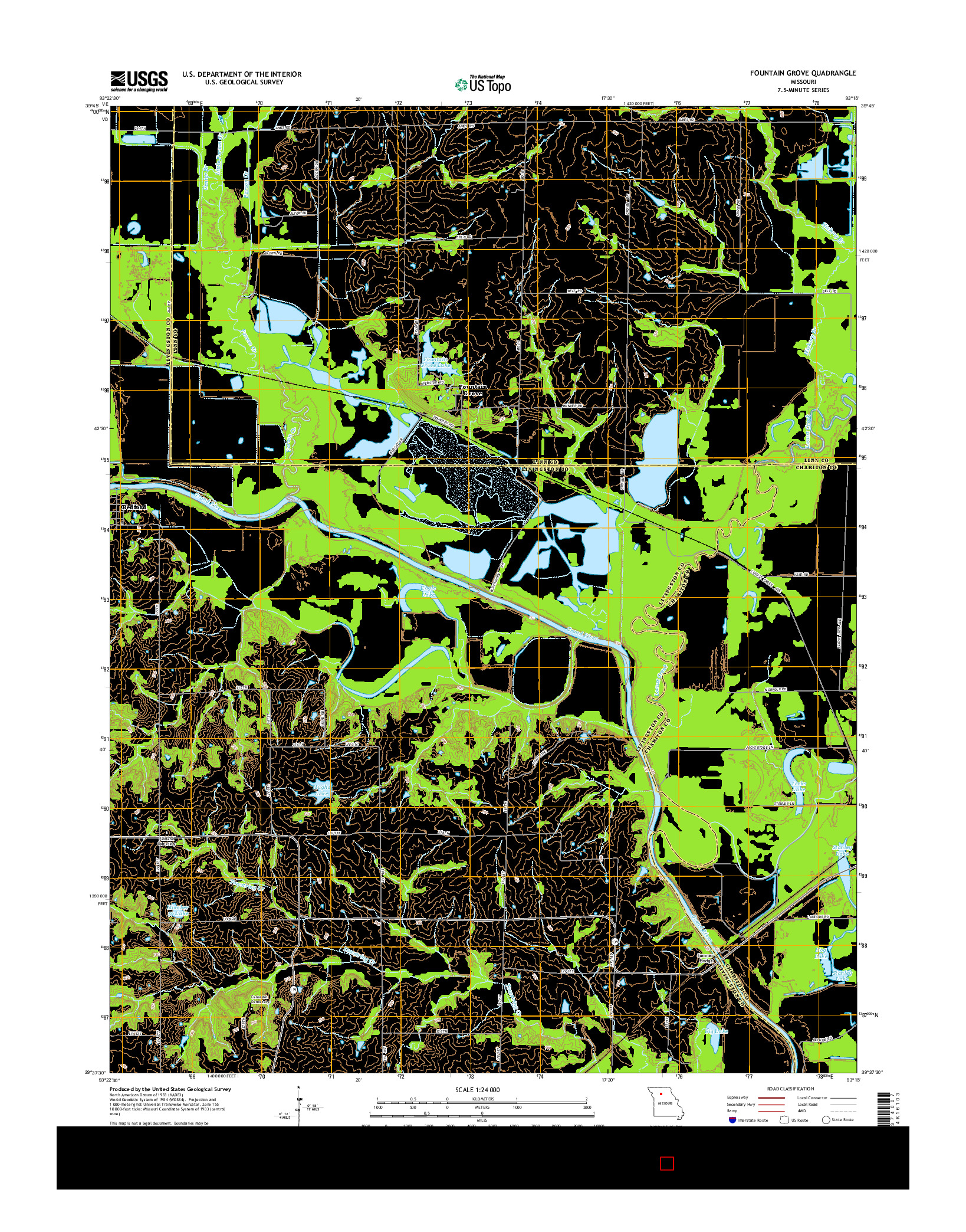 USGS US TOPO 7.5-MINUTE MAP FOR FOUNTAIN GROVE, MO 2015