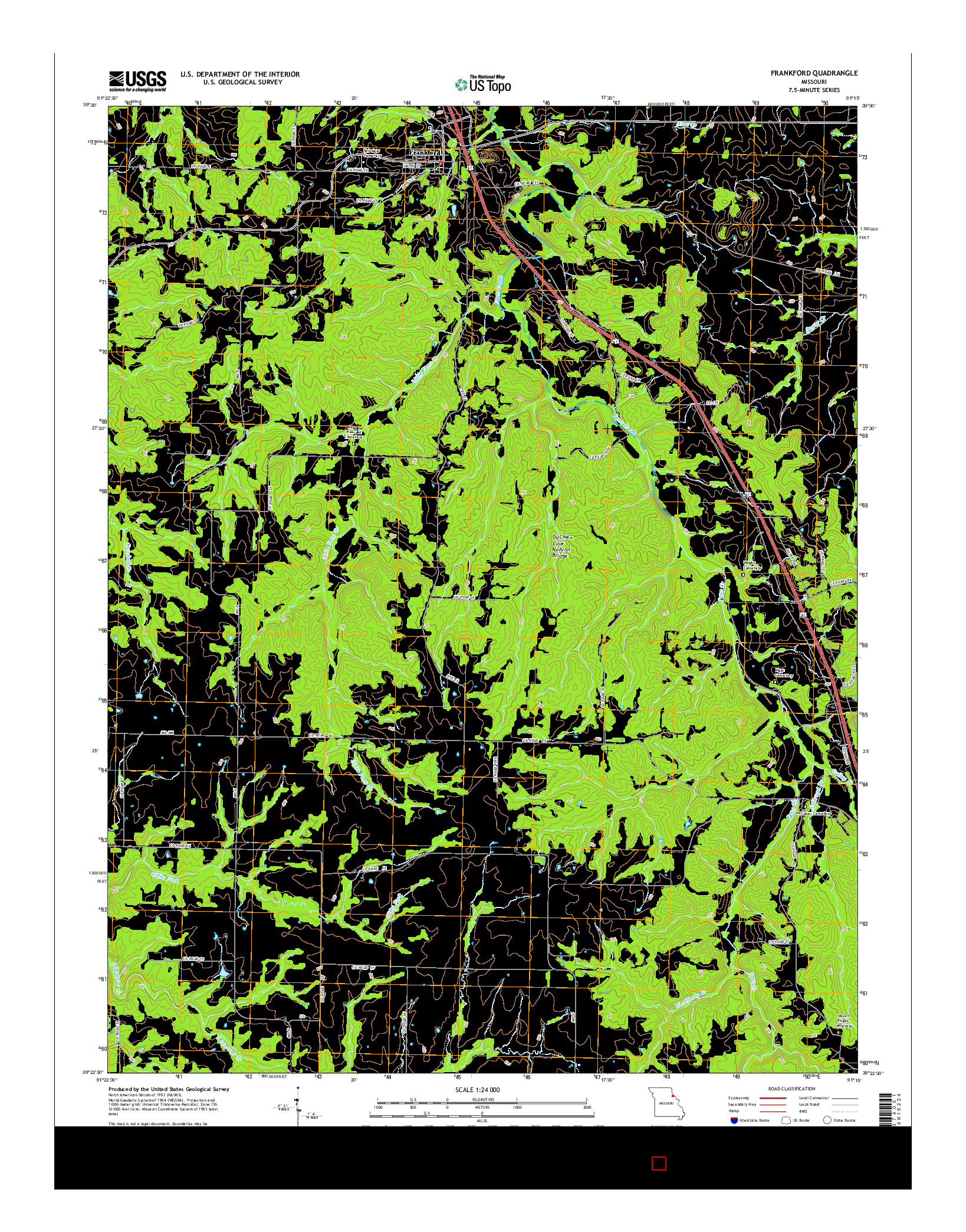 USGS US TOPO 7.5-MINUTE MAP FOR FRANKFORD, MO 2015