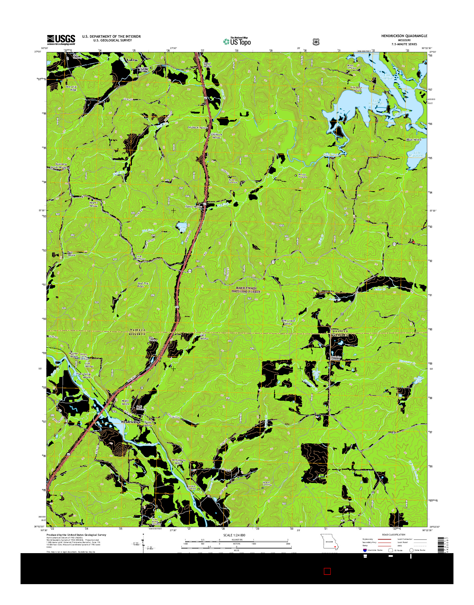 USGS US TOPO 7.5-MINUTE MAP FOR HENDRICKSON, MO 2015