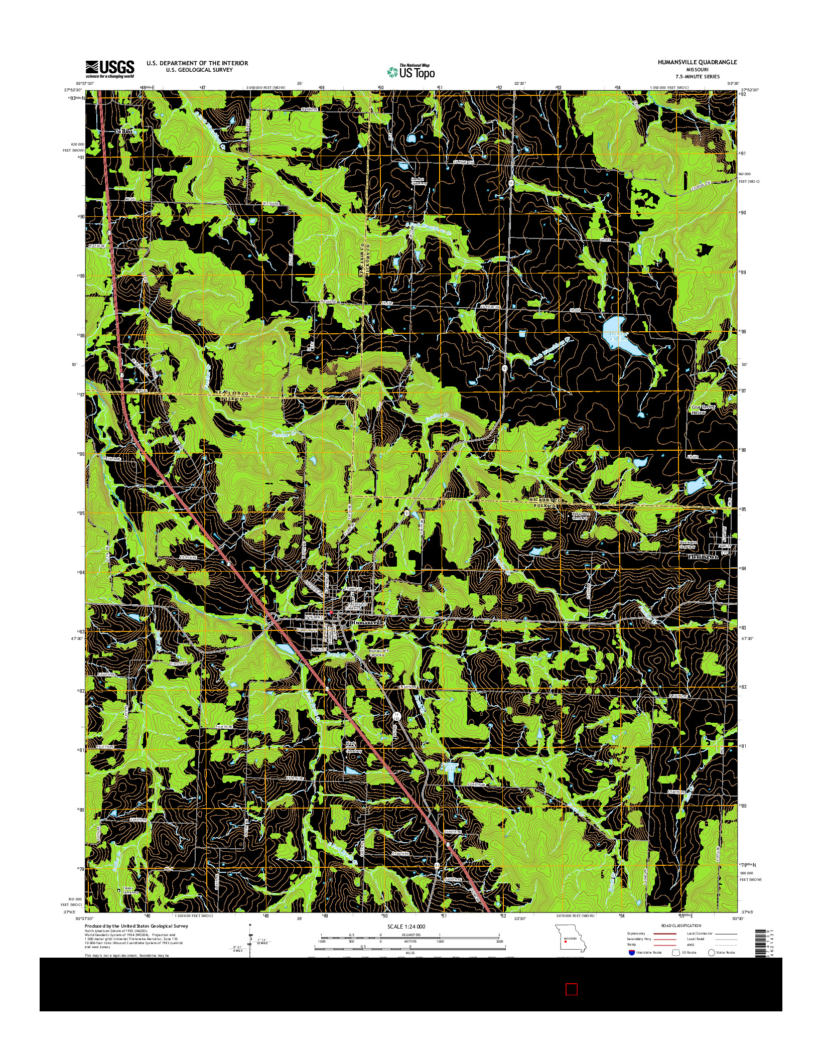 USGS US TOPO 7.5-MINUTE MAP FOR HUMANSVILLE, MO 2015
