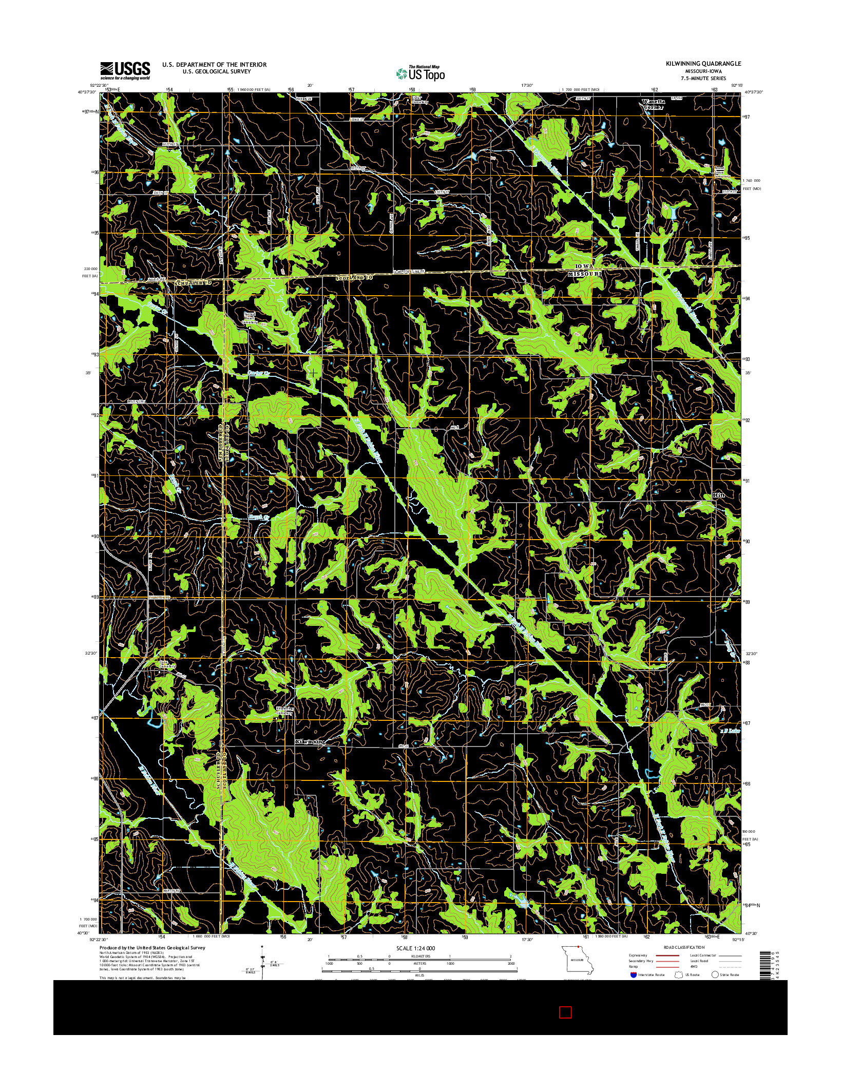 USGS US TOPO 7.5-MINUTE MAP FOR KILWINNING, MO-IA 2015