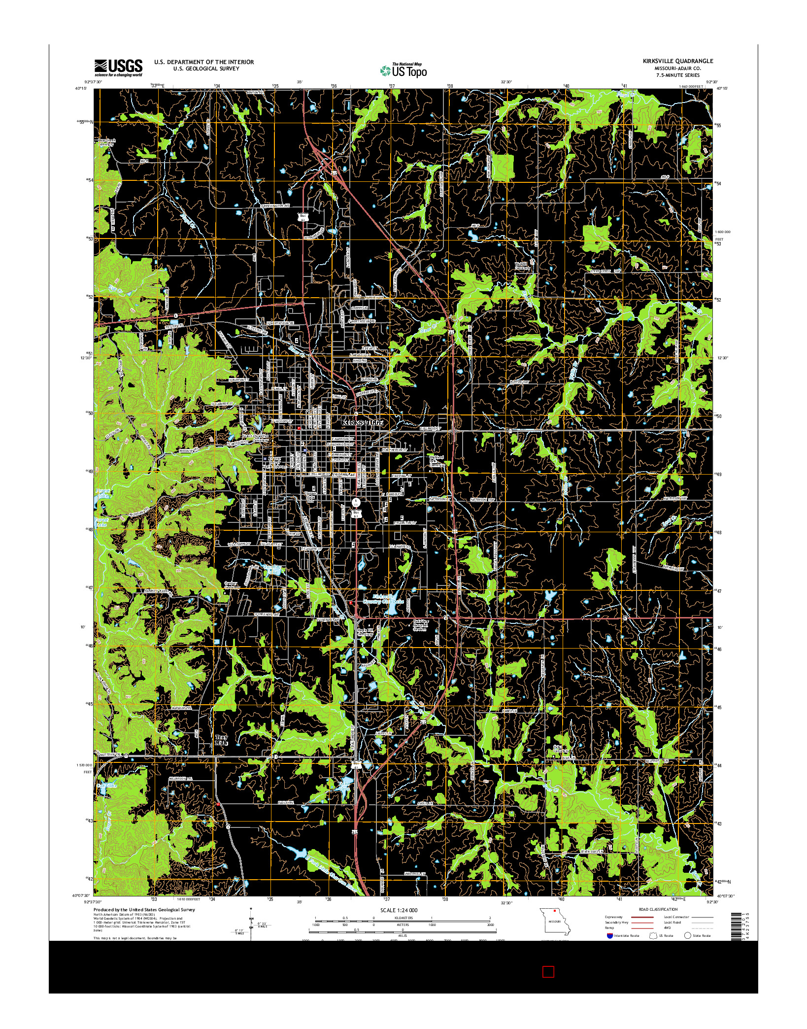 USGS US TOPO 7.5-MINUTE MAP FOR KIRKSVILLE, MO 2015