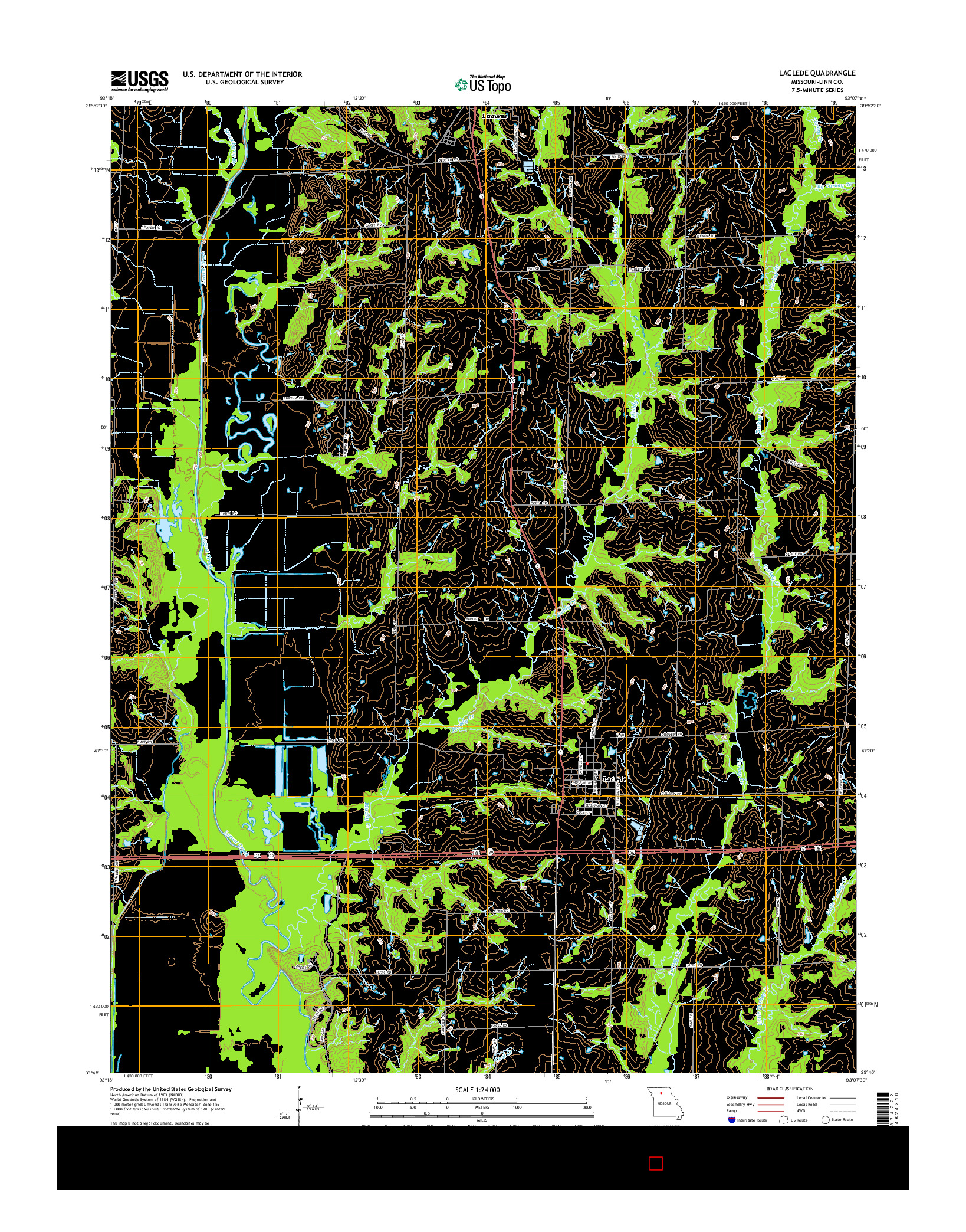 USGS US TOPO 7.5-MINUTE MAP FOR LACLEDE, MO 2015