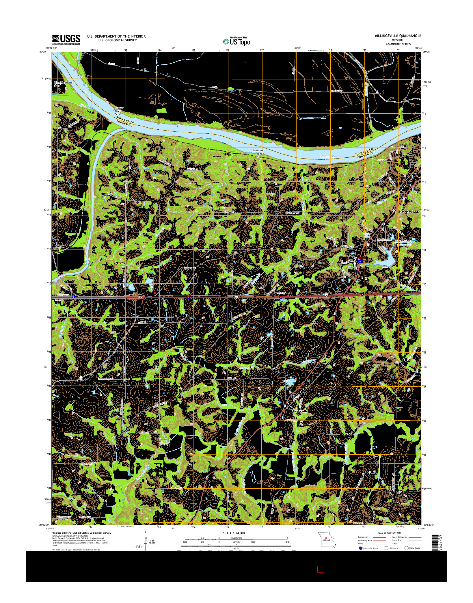USGS US TOPO 7.5-MINUTE MAP FOR BILLINGSVILLE, MO 2015
