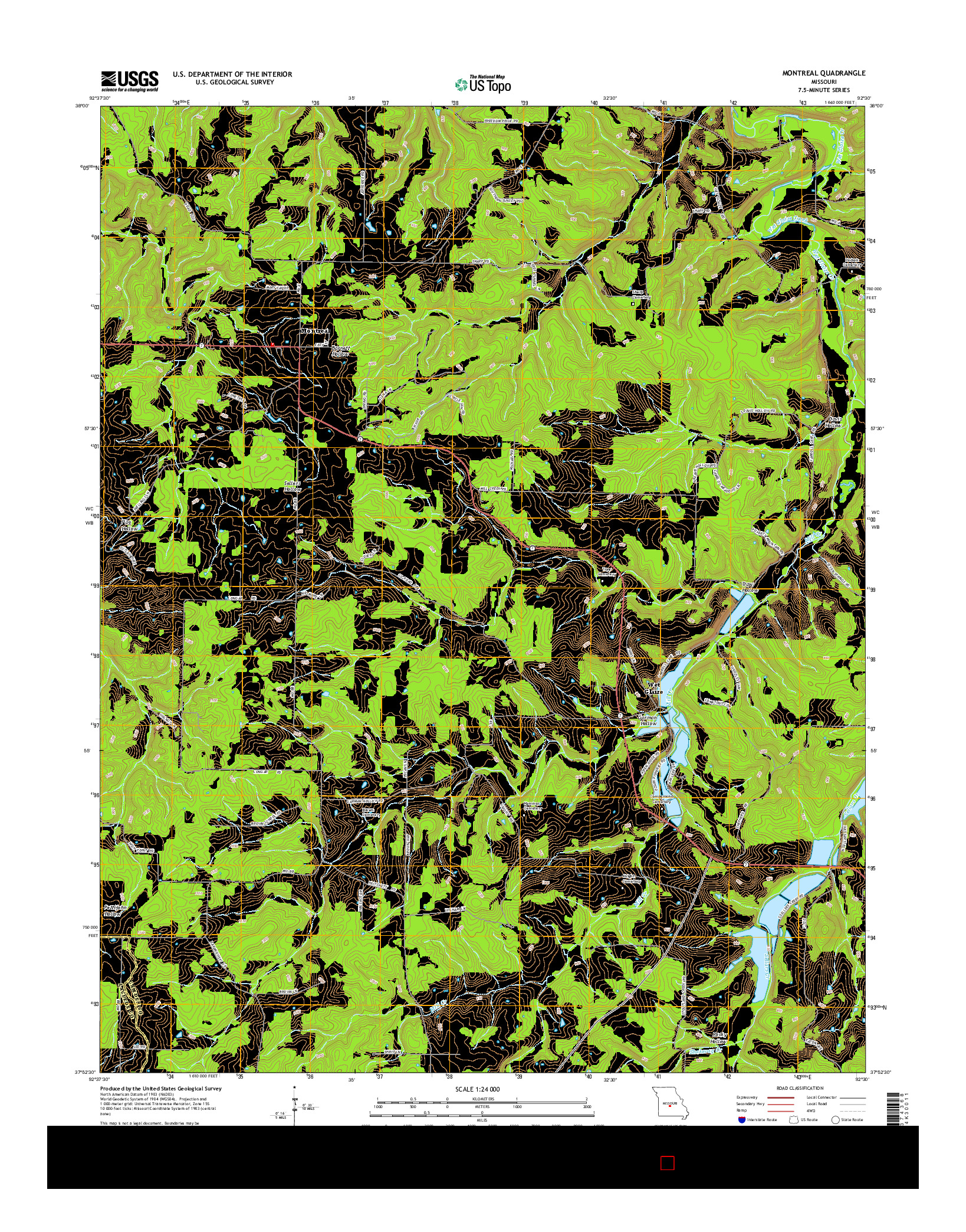 USGS US TOPO 7.5-MINUTE MAP FOR MONTREAL, MO 2015