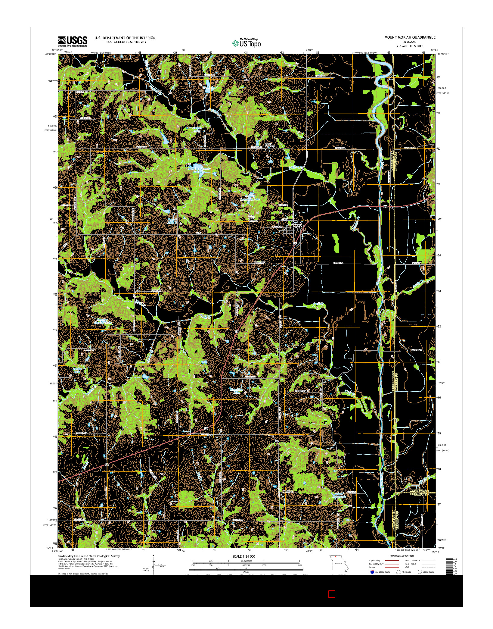 USGS US TOPO 7.5-MINUTE MAP FOR MOUNT MORIAH, MO 2015