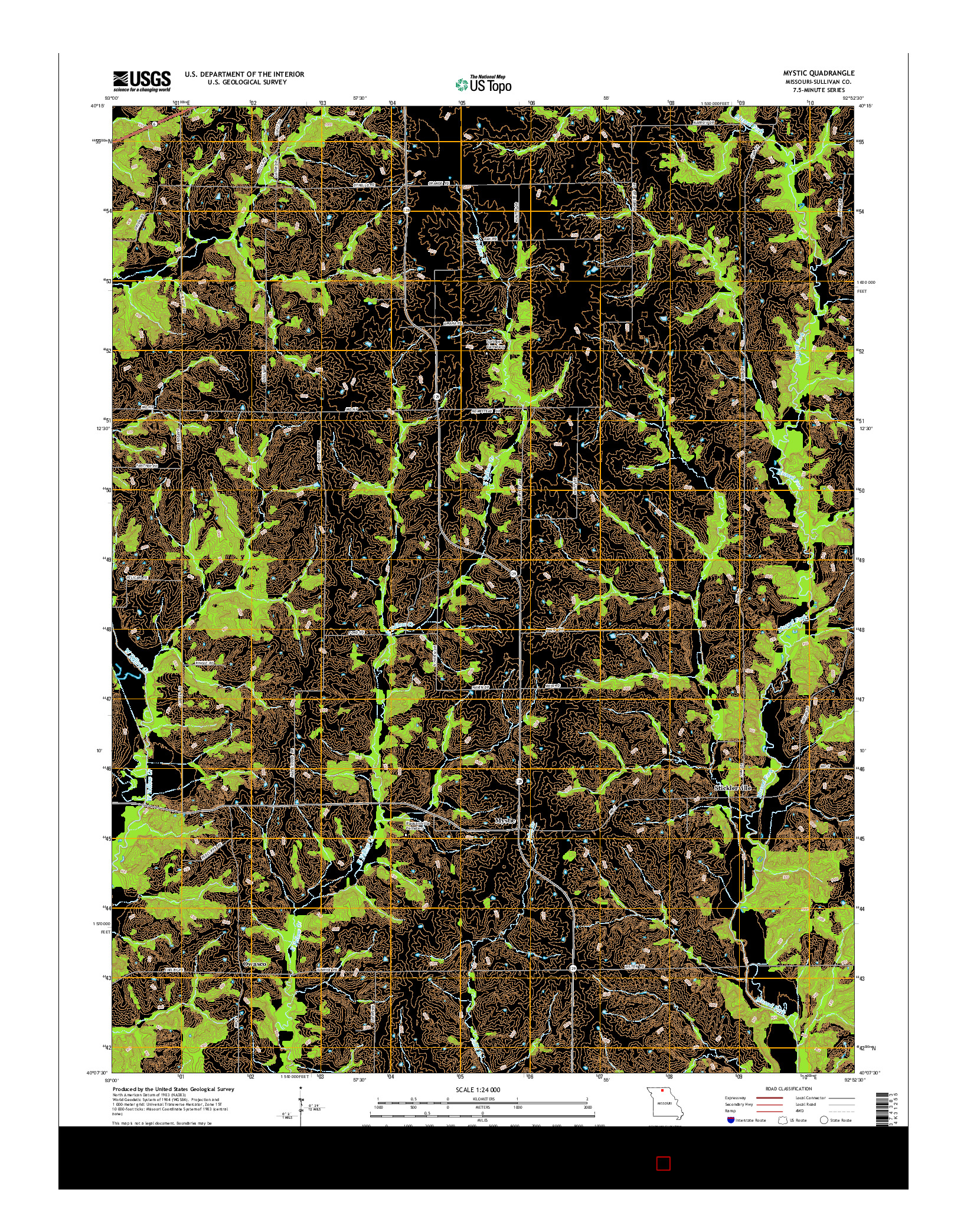 USGS US TOPO 7.5-MINUTE MAP FOR MYSTIC, MO 2015