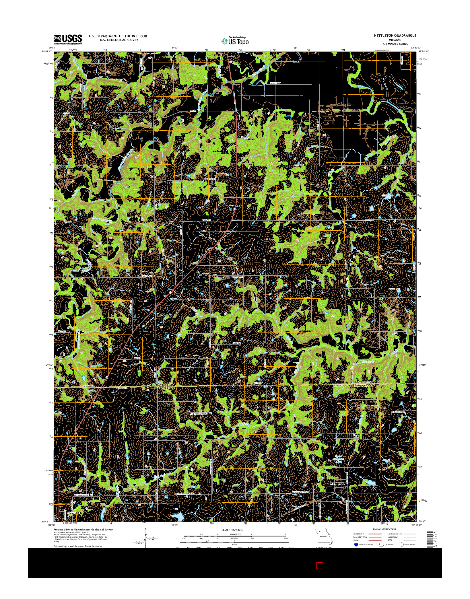 USGS US TOPO 7.5-MINUTE MAP FOR NETTLETON, MO 2015