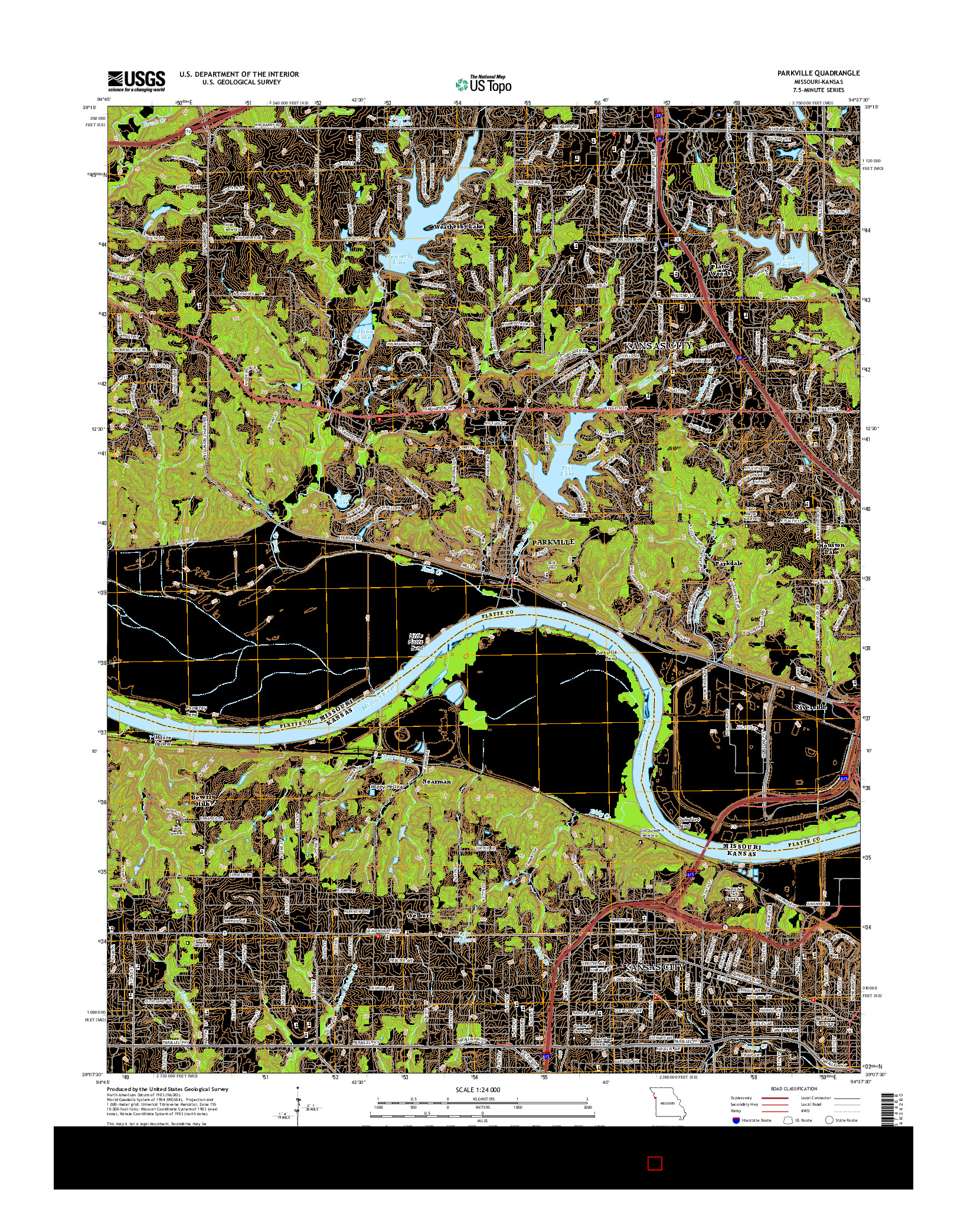 USGS US TOPO 7.5-MINUTE MAP FOR PARKVILLE, MO-KS 2015