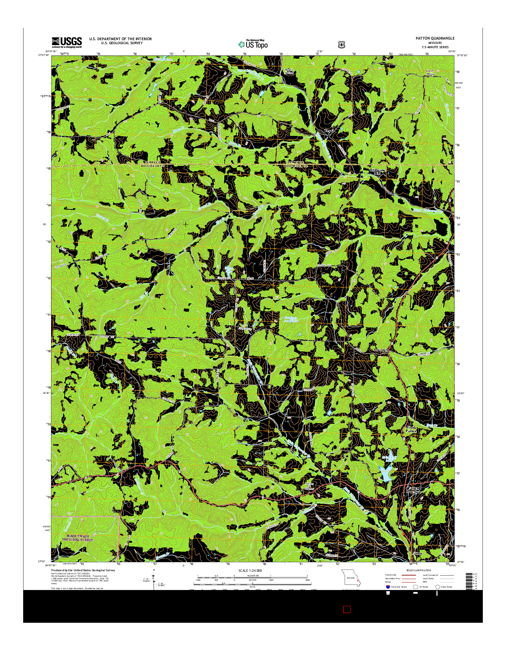 USGS US TOPO 7.5-MINUTE MAP FOR PATTON, MO 2015