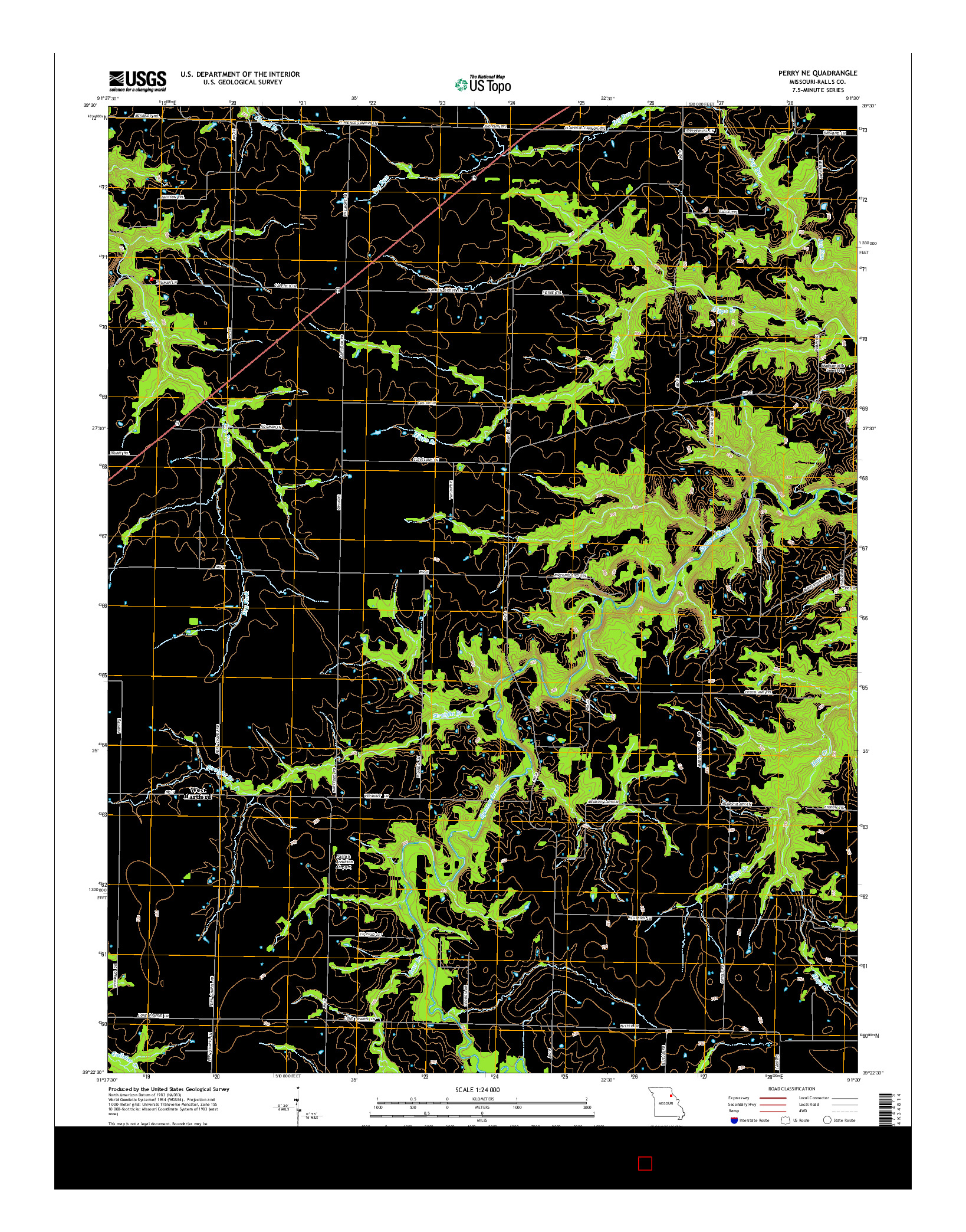 USGS US TOPO 7.5-MINUTE MAP FOR PERRY NE, MO 2015