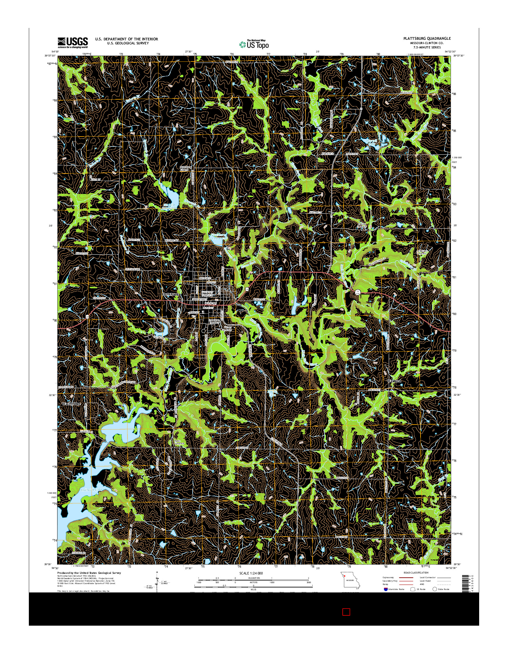 USGS US TOPO 7.5-MINUTE MAP FOR PLATTSBURG, MO 2015