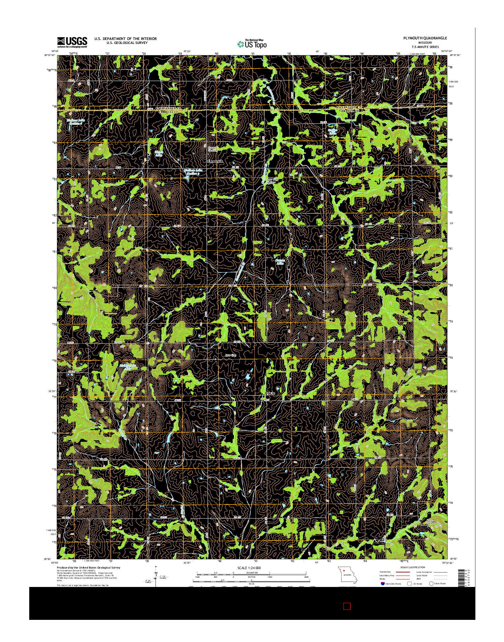 USGS US TOPO 7.5-MINUTE MAP FOR PLYMOUTH, MO 2015