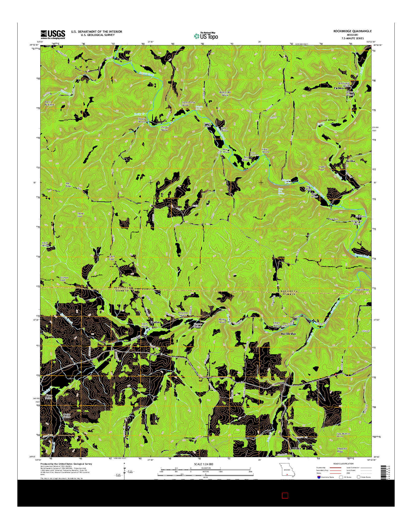 USGS US TOPO 7.5-MINUTE MAP FOR ROCKBRIDGE, MO 2015