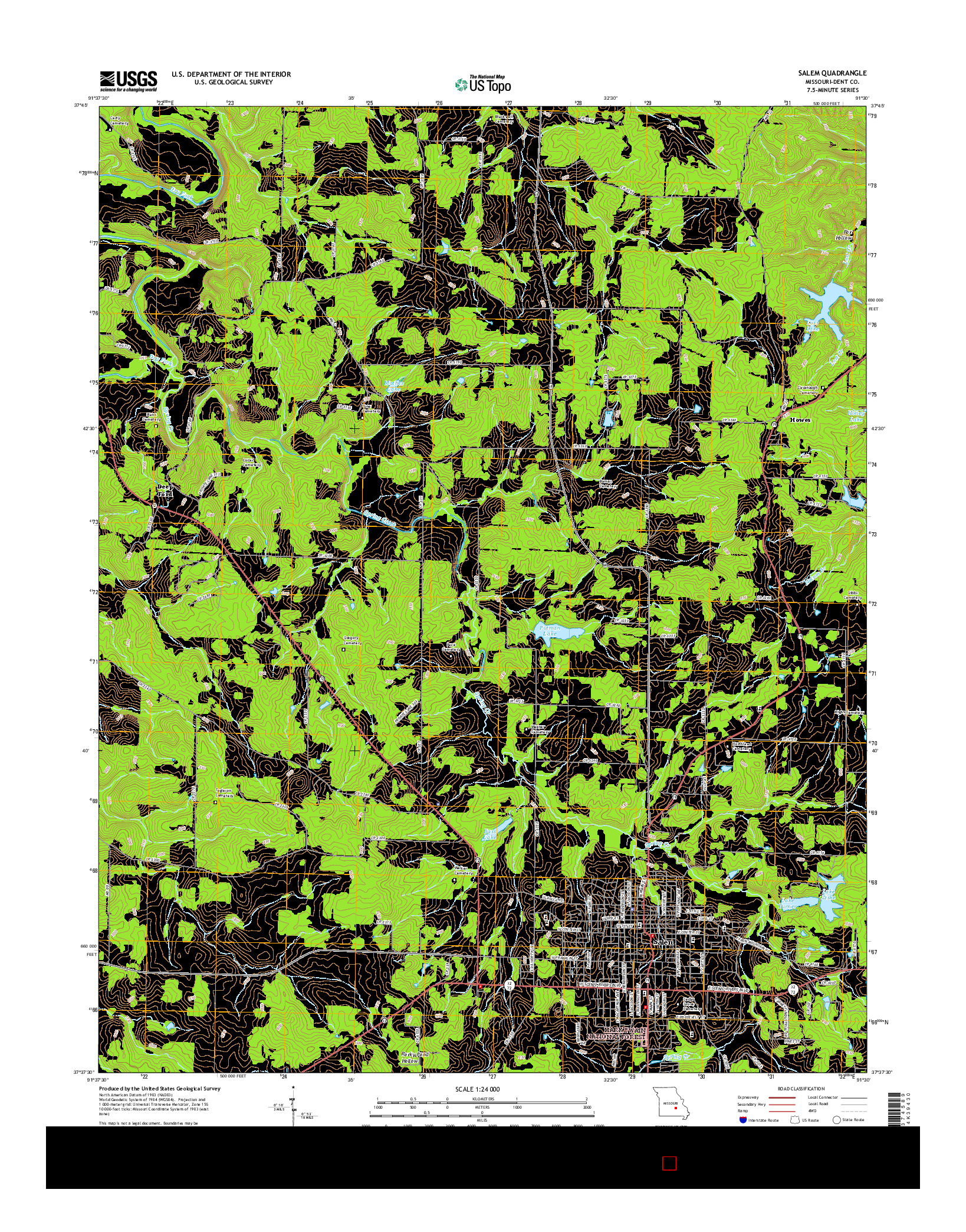 USGS US TOPO 7.5-MINUTE MAP FOR SALEM, MO 2015