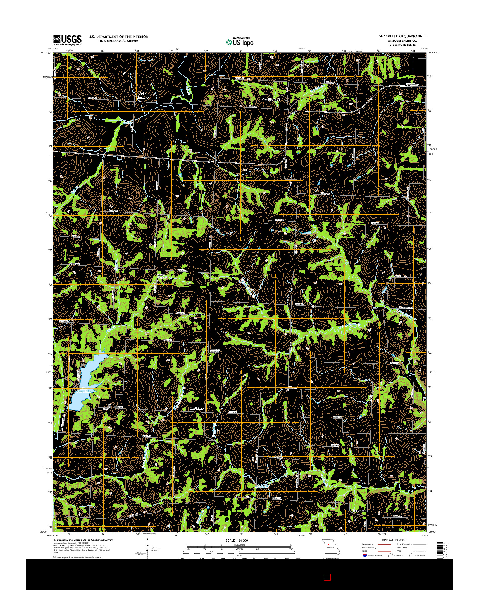 USGS US TOPO 7.5-MINUTE MAP FOR SHACKLEFORD, MO 2015