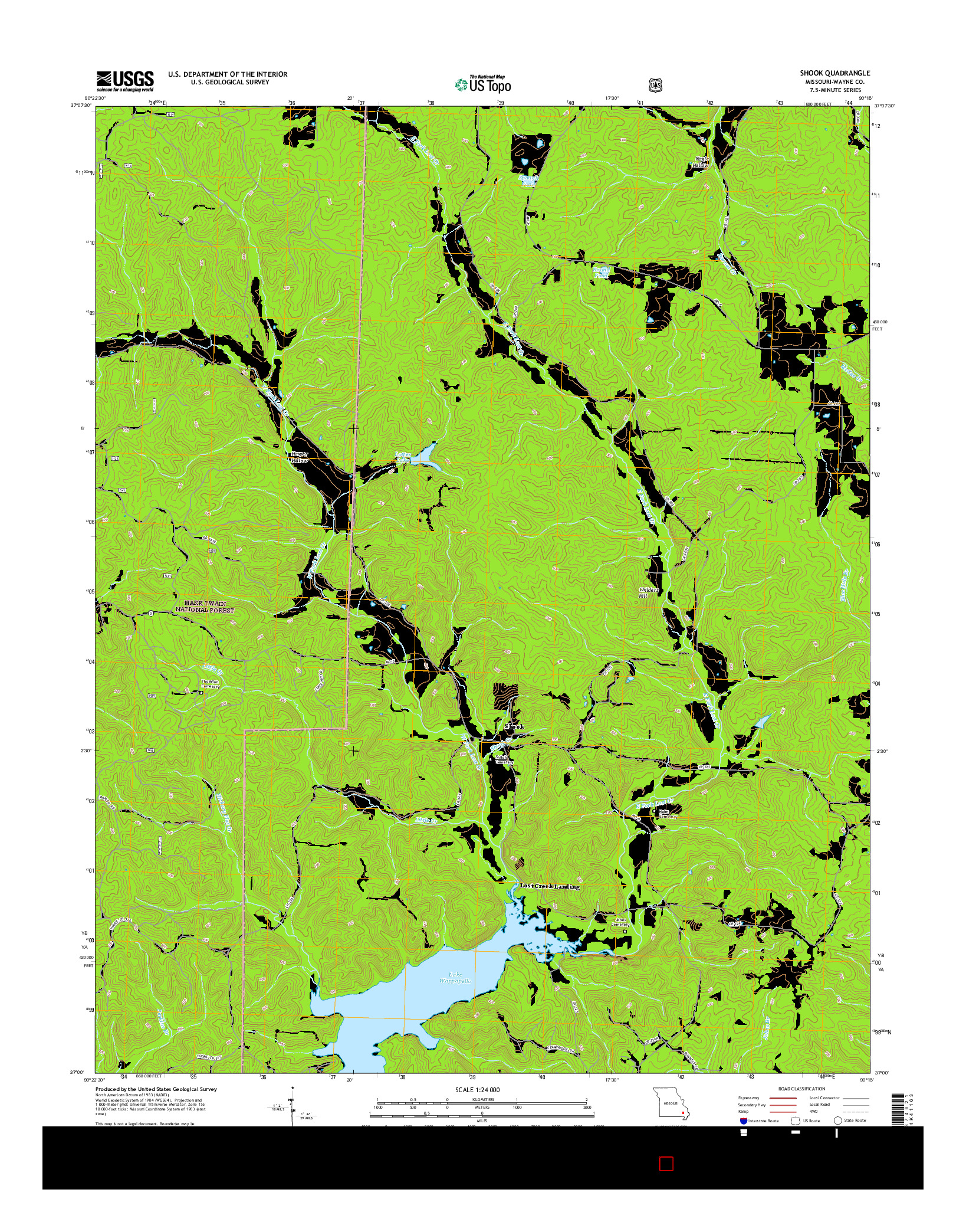 USGS US TOPO 7.5-MINUTE MAP FOR SHOOK, MO 2015