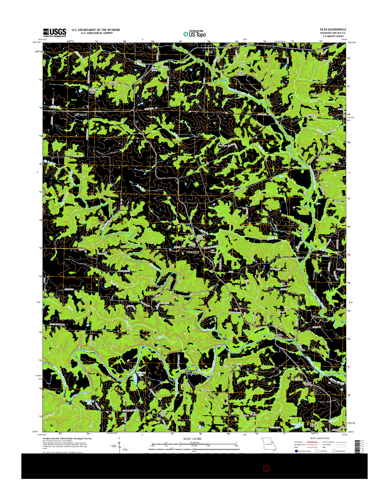 USGS US TOPO 7.5-MINUTE MAP FOR SILEX, MO 2015