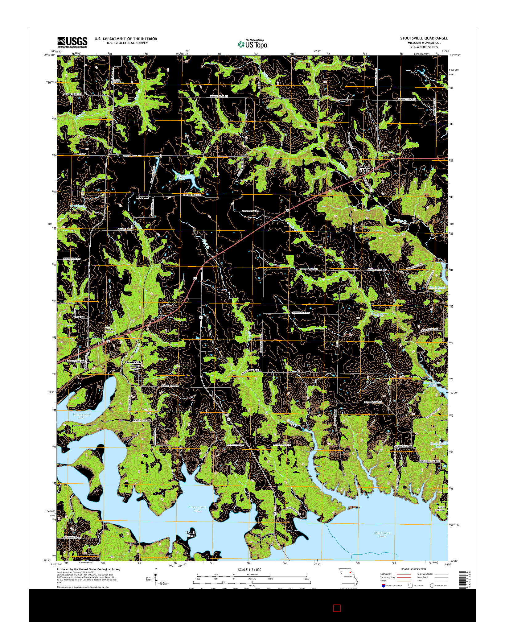 USGS US TOPO 7.5-MINUTE MAP FOR STOUTSVILLE, MO 2015