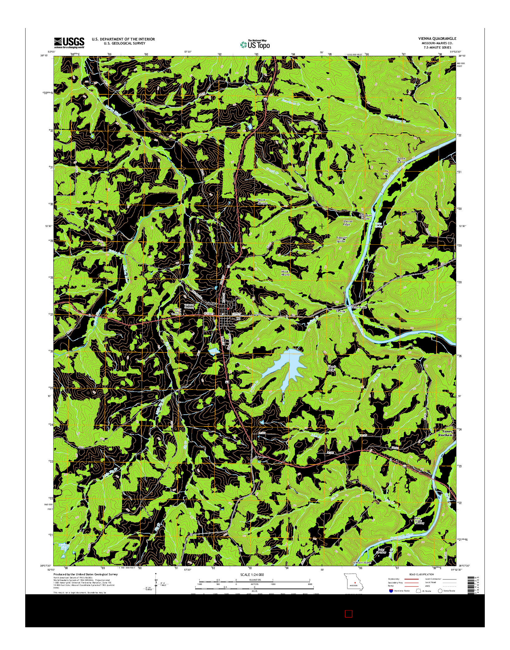 USGS US TOPO 7.5-MINUTE MAP FOR VIENNA, MO 2015