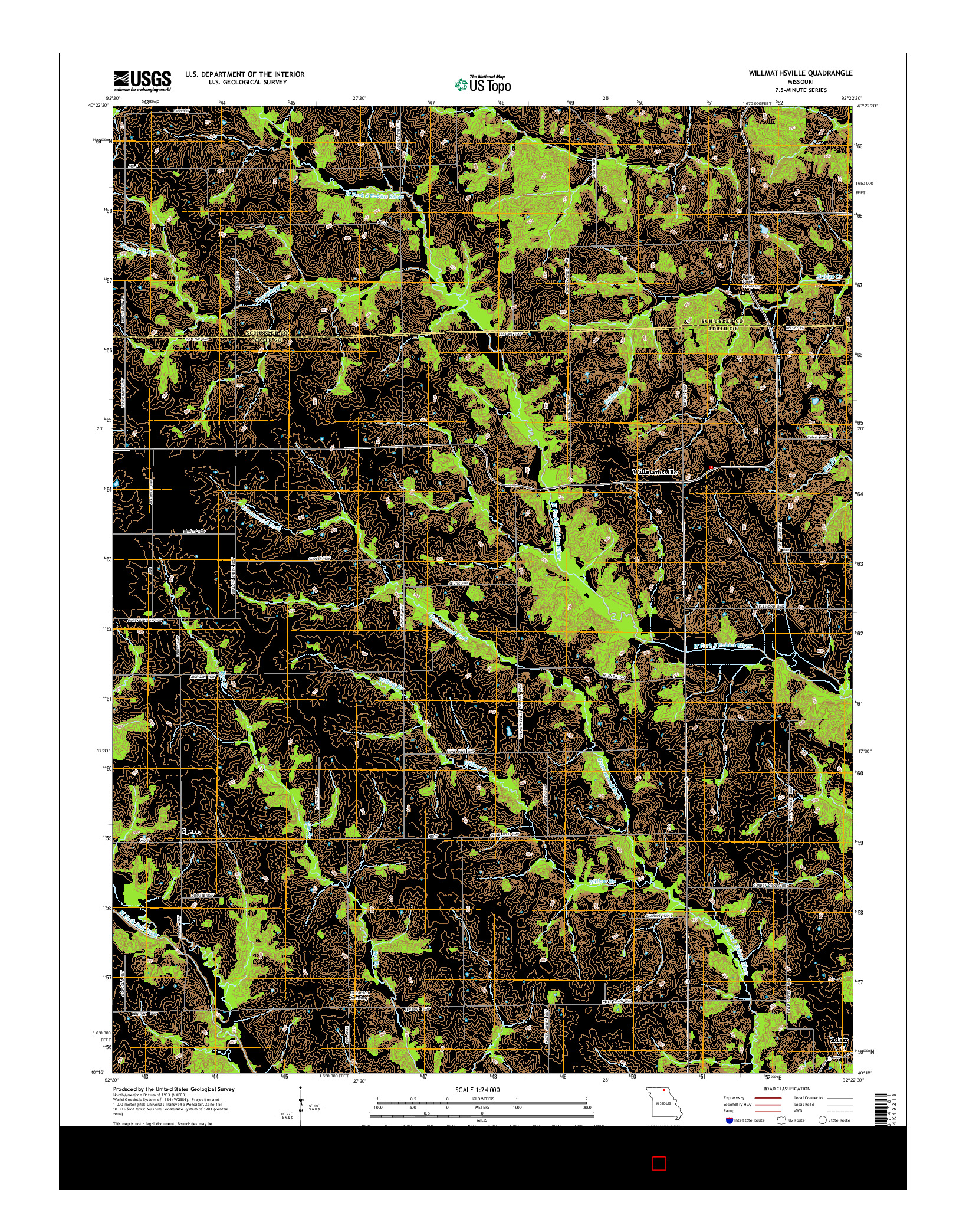 USGS US TOPO 7.5-MINUTE MAP FOR WILLMATHSVILLE, MO 2015