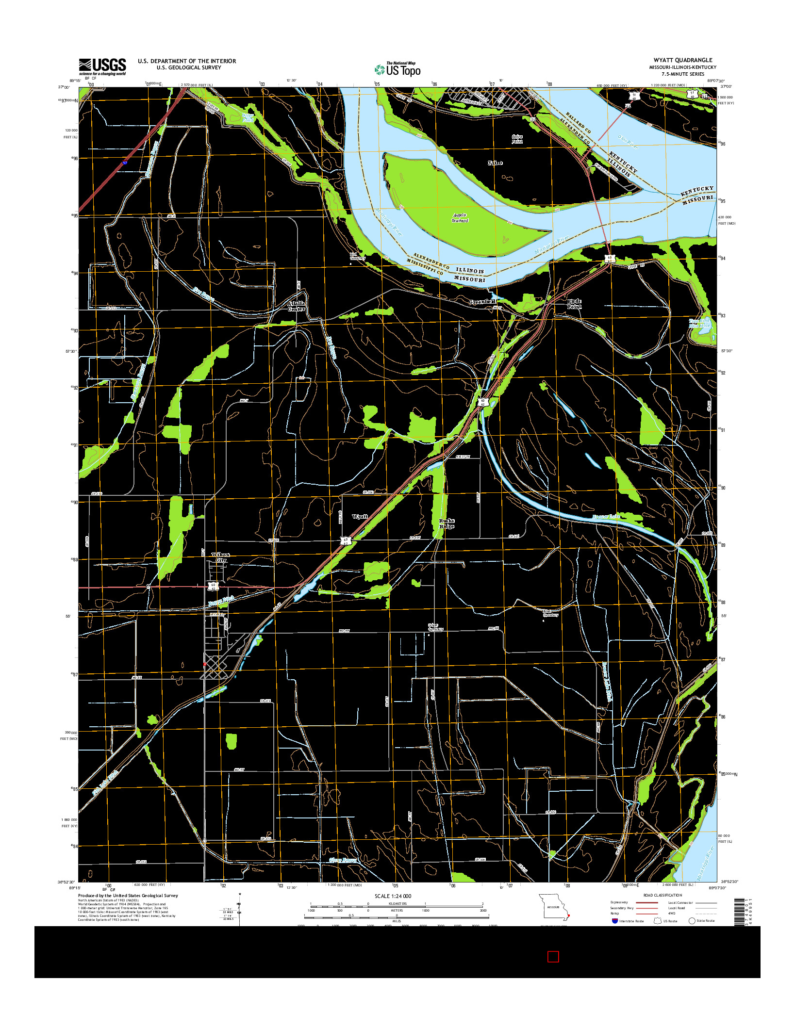 USGS US TOPO 7.5-MINUTE MAP FOR WYATT, MO-IL-KY 2015