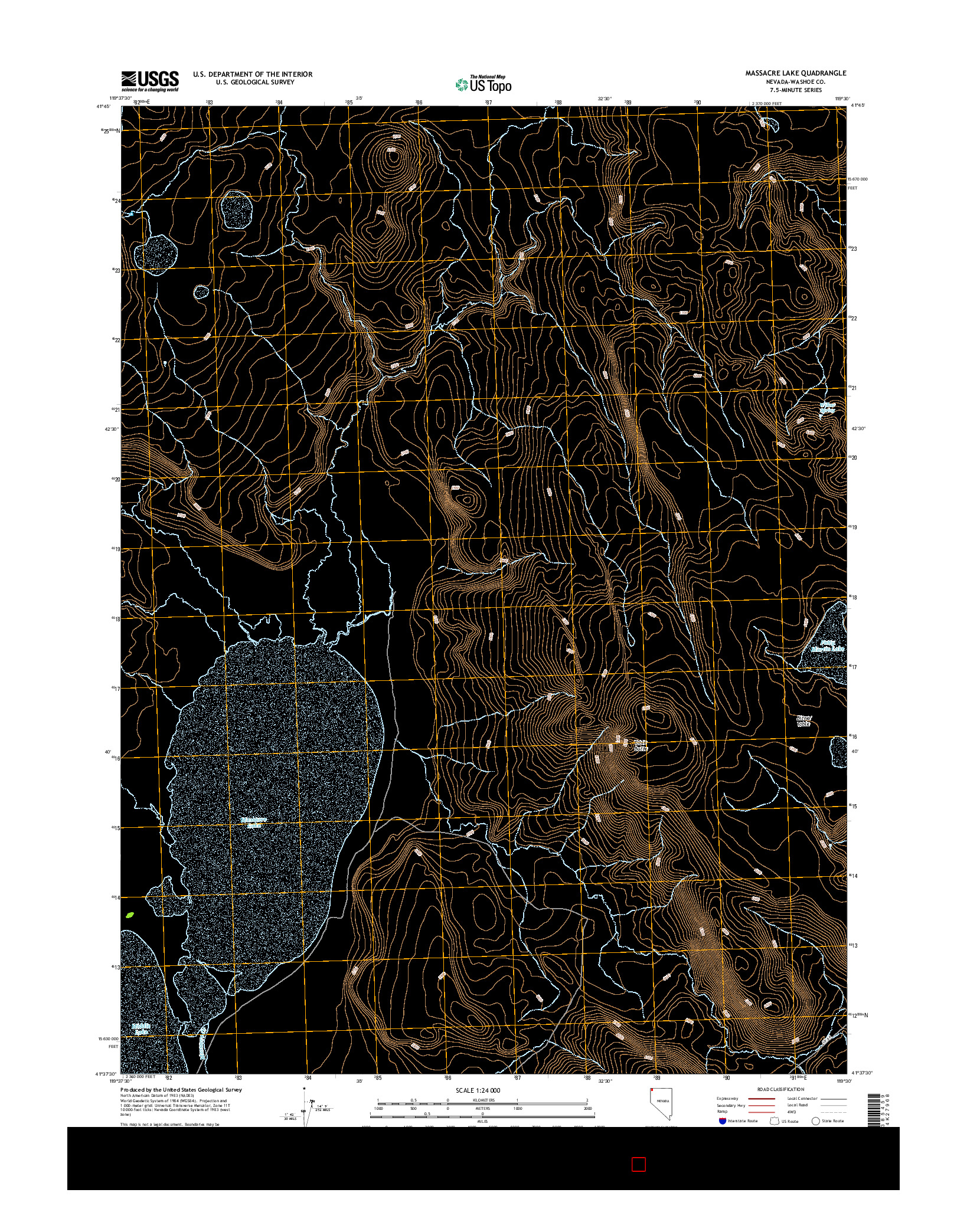 USGS US TOPO 7.5-MINUTE MAP FOR MASSACRE LAKE, NV 2015