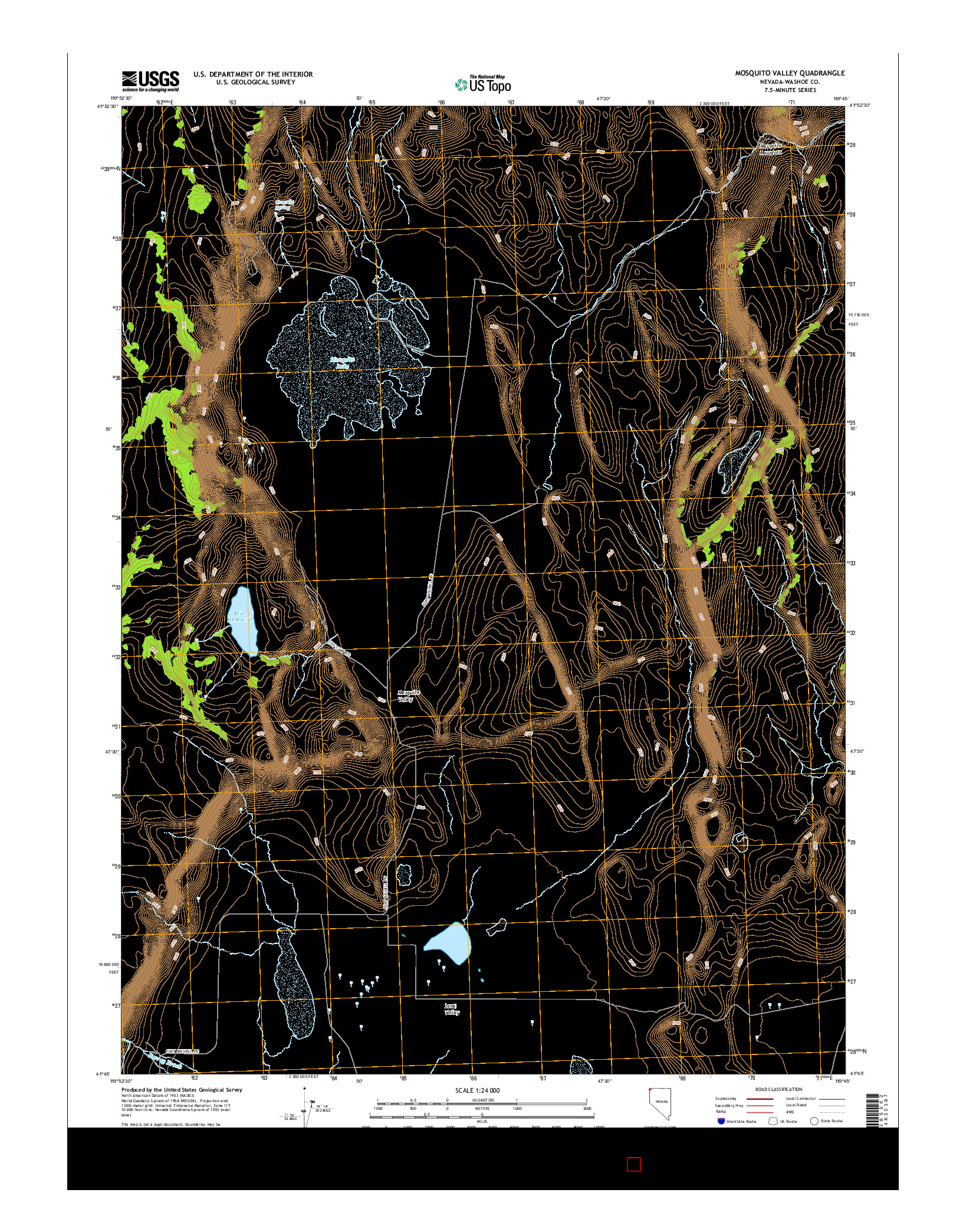 USGS US TOPO 7.5-MINUTE MAP FOR MOSQUITO VALLEY, NV 2015