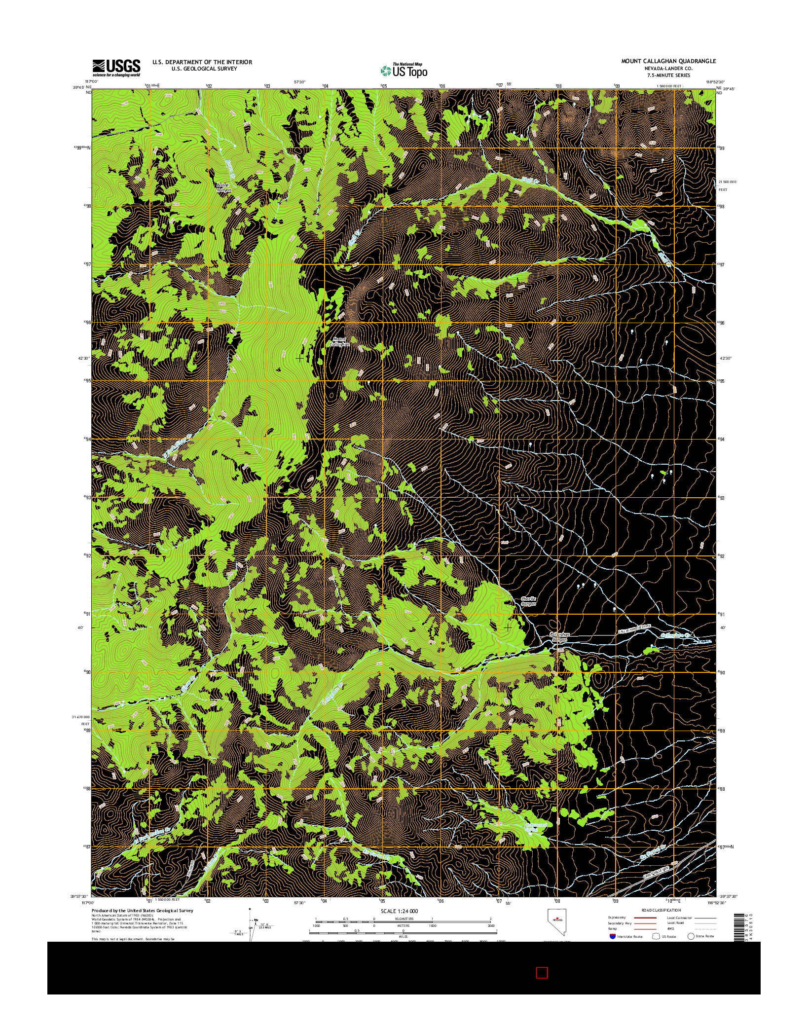 USGS US TOPO 7.5-MINUTE MAP FOR MOUNT CALLAGHAN, NV 2015