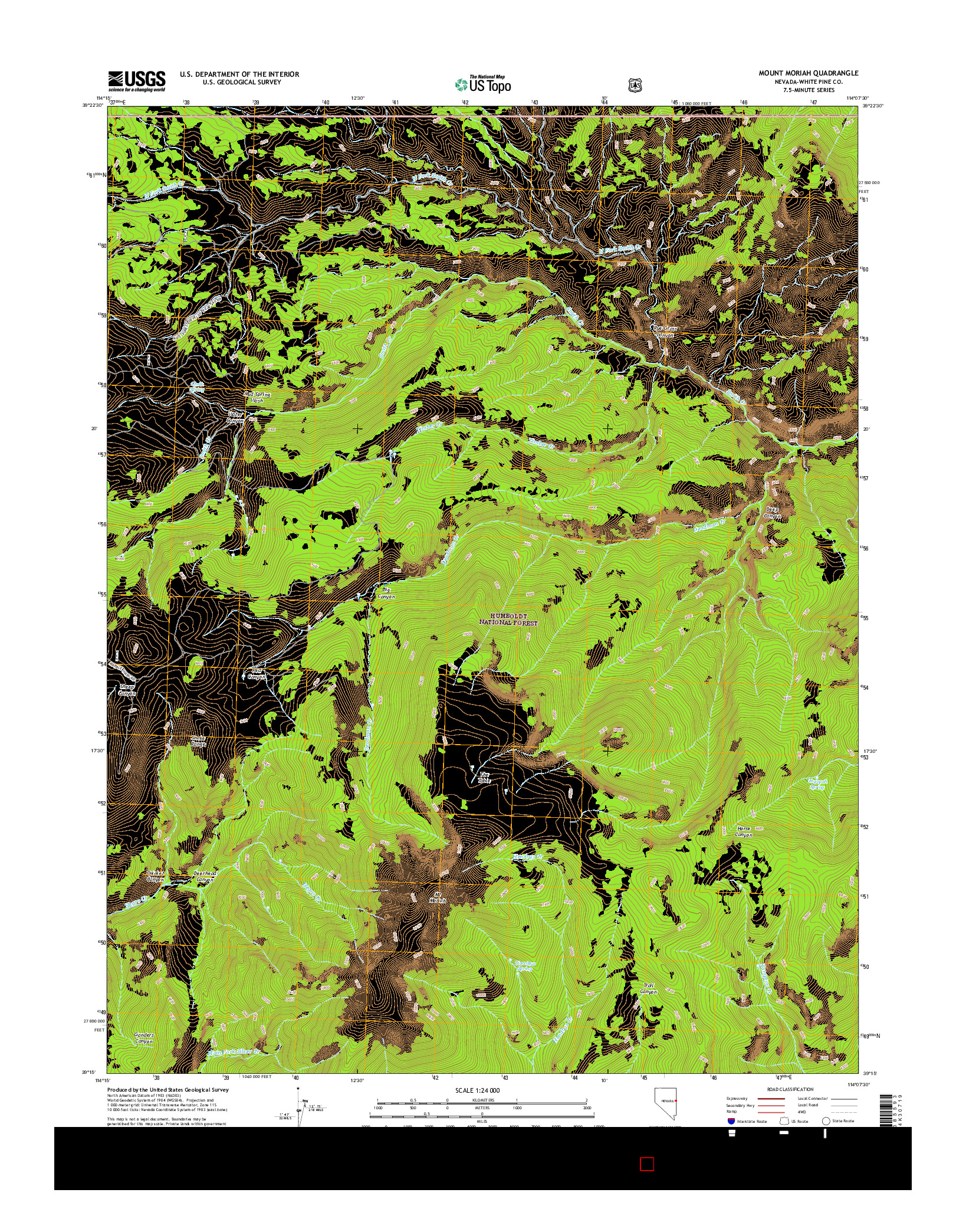 USGS US TOPO 7.5-MINUTE MAP FOR MOUNT MORIAH, NV 2015