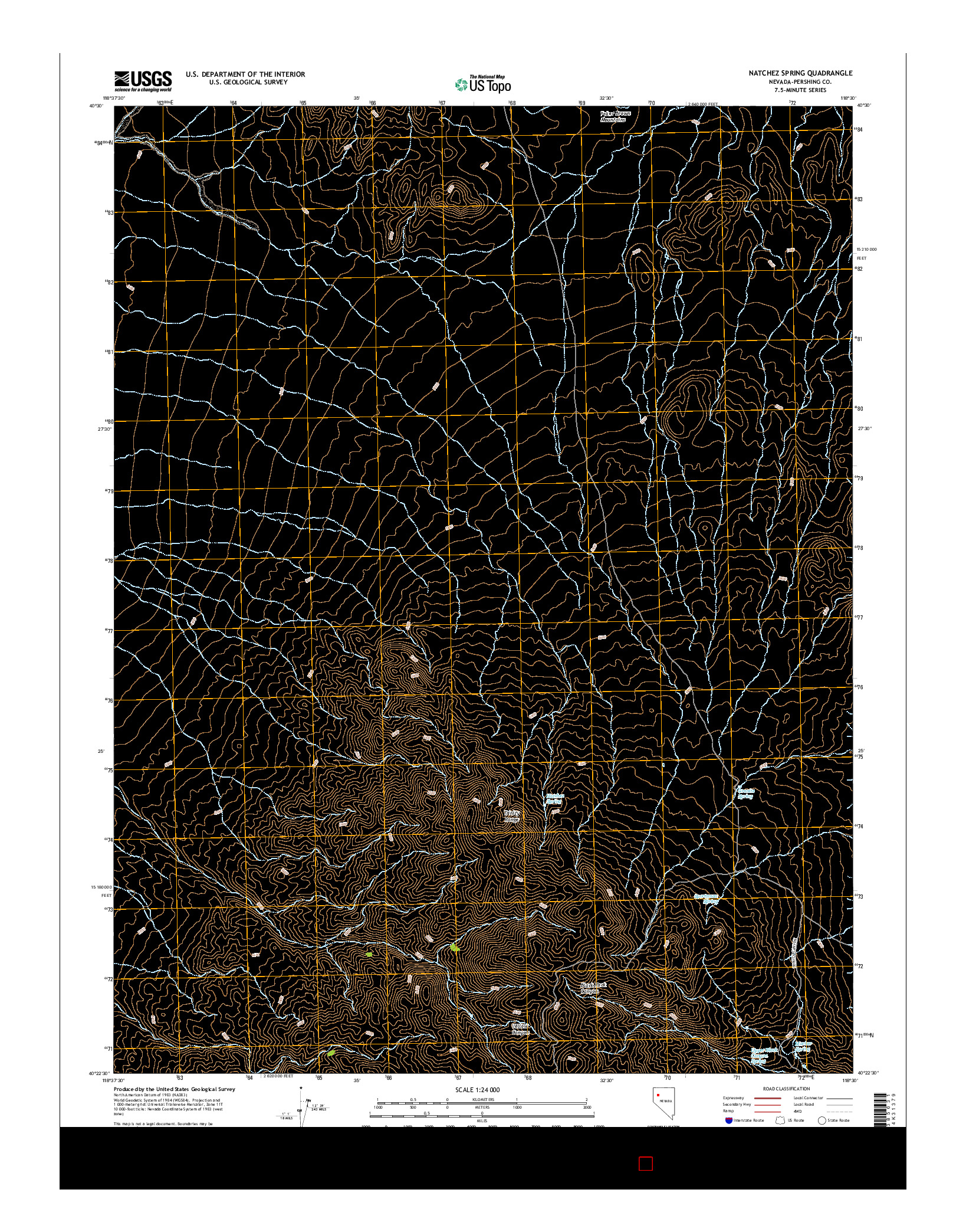 USGS US TOPO 7.5-MINUTE MAP FOR NATCHEZ SPRING, NV 2015