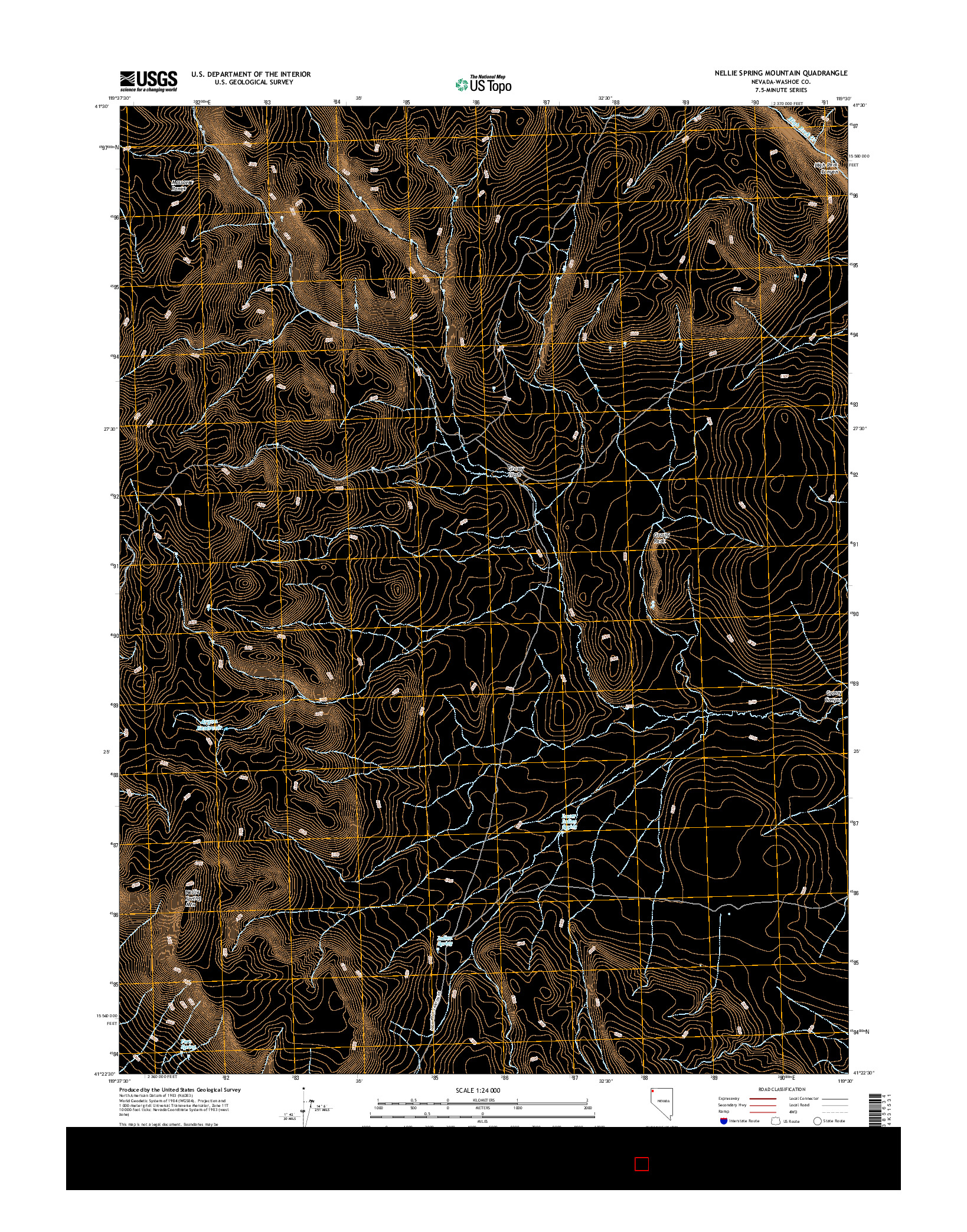 USGS US TOPO 7.5-MINUTE MAP FOR NELLIE SPRING MOUNTAIN, NV 2015