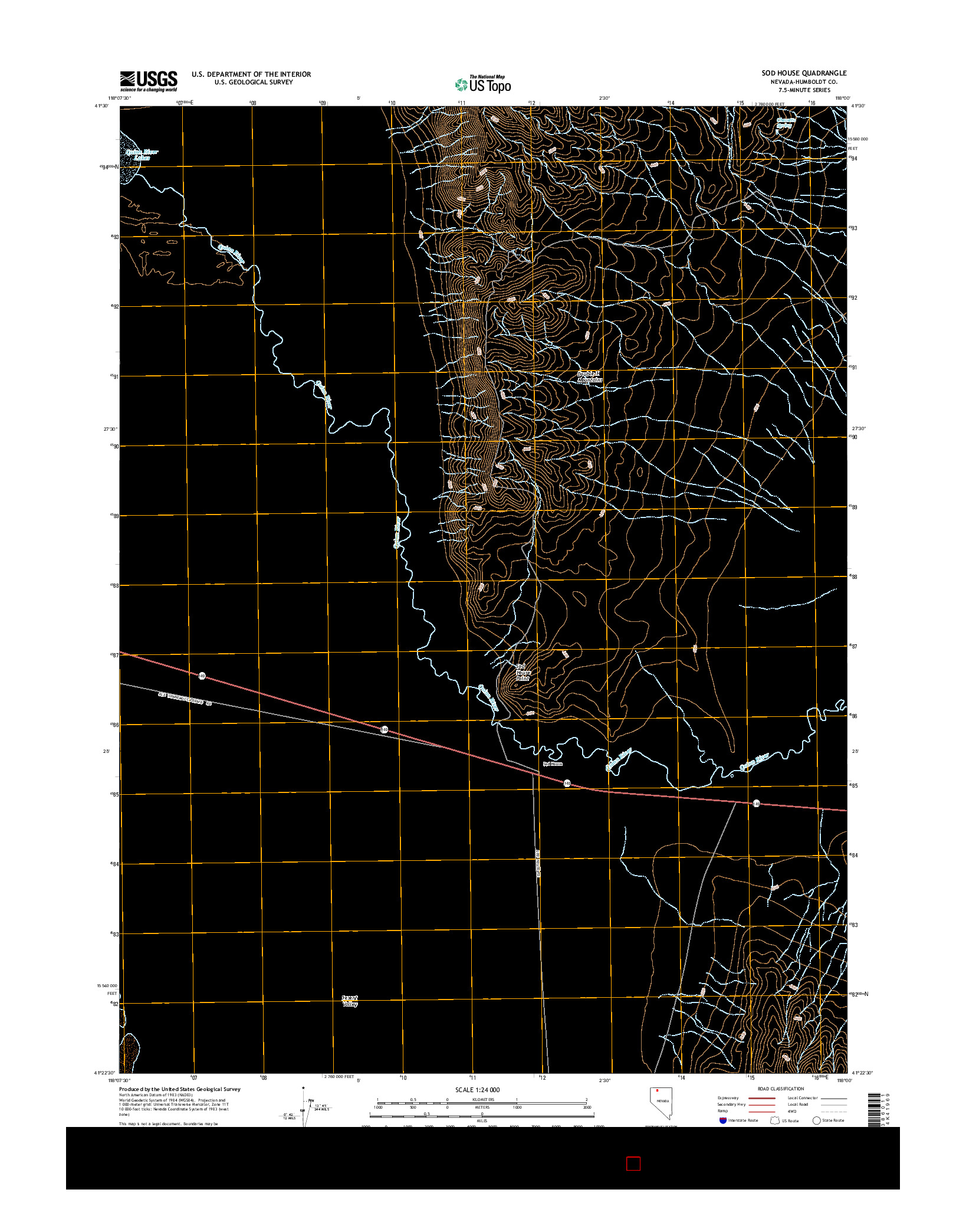 USGS US TOPO 7.5-MINUTE MAP FOR SOD HOUSE, NV 2015