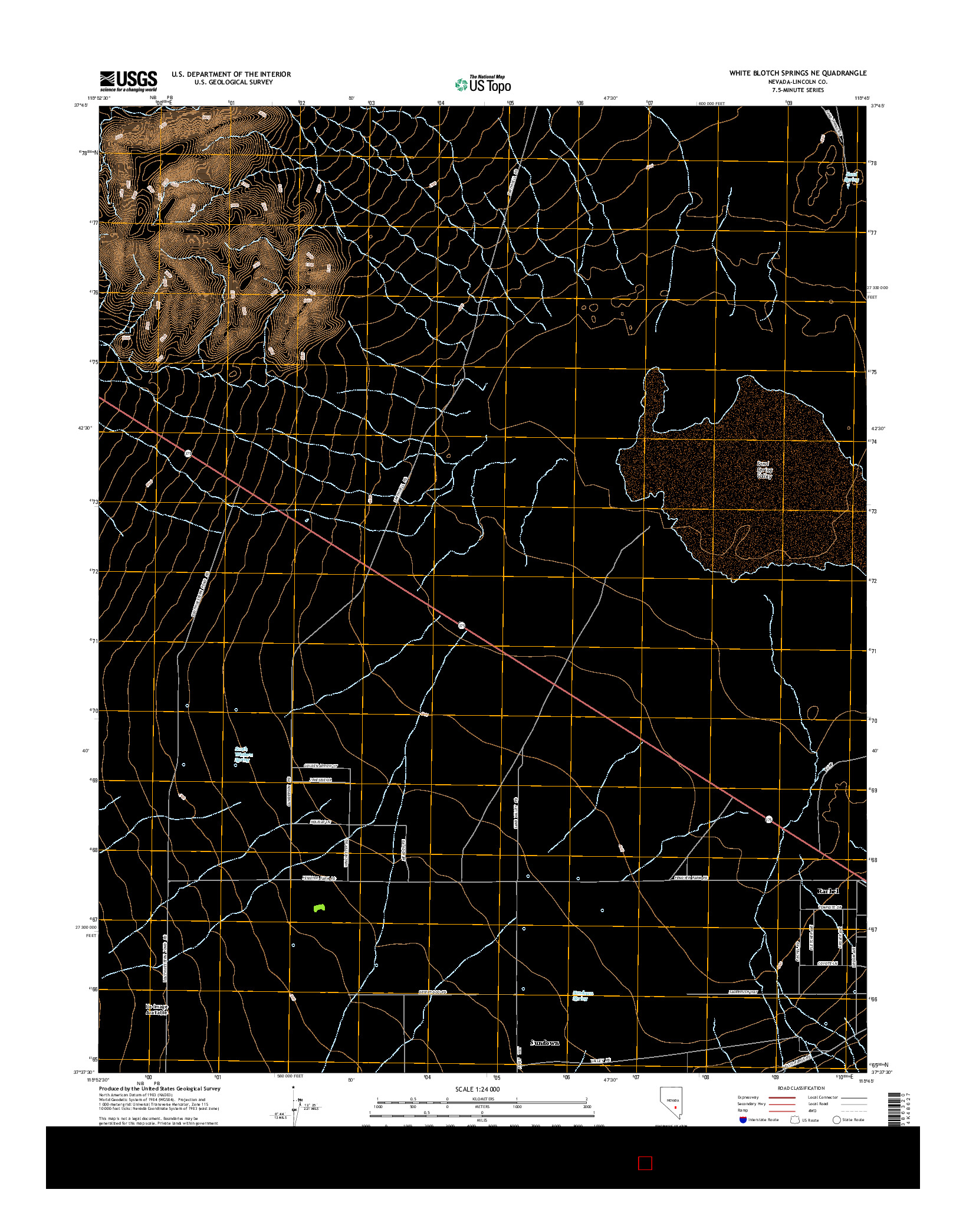 USGS US TOPO 7.5-MINUTE MAP FOR WHITE BLOTCH SPRINGS NE, NV 2015