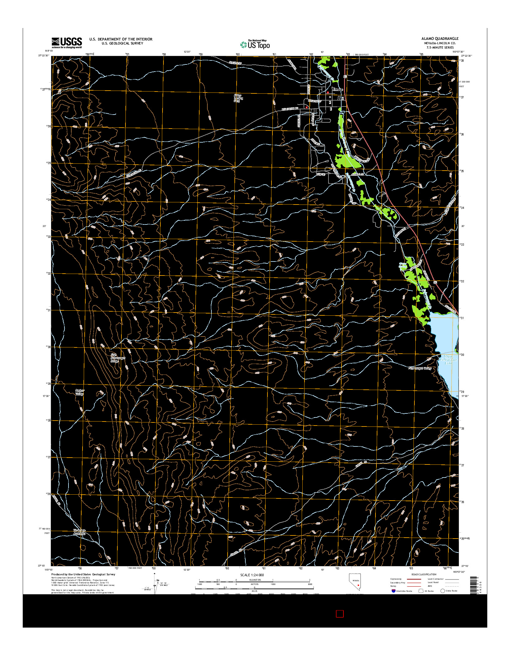 USGS US TOPO 7.5-MINUTE MAP FOR ALAMO, NV 2015