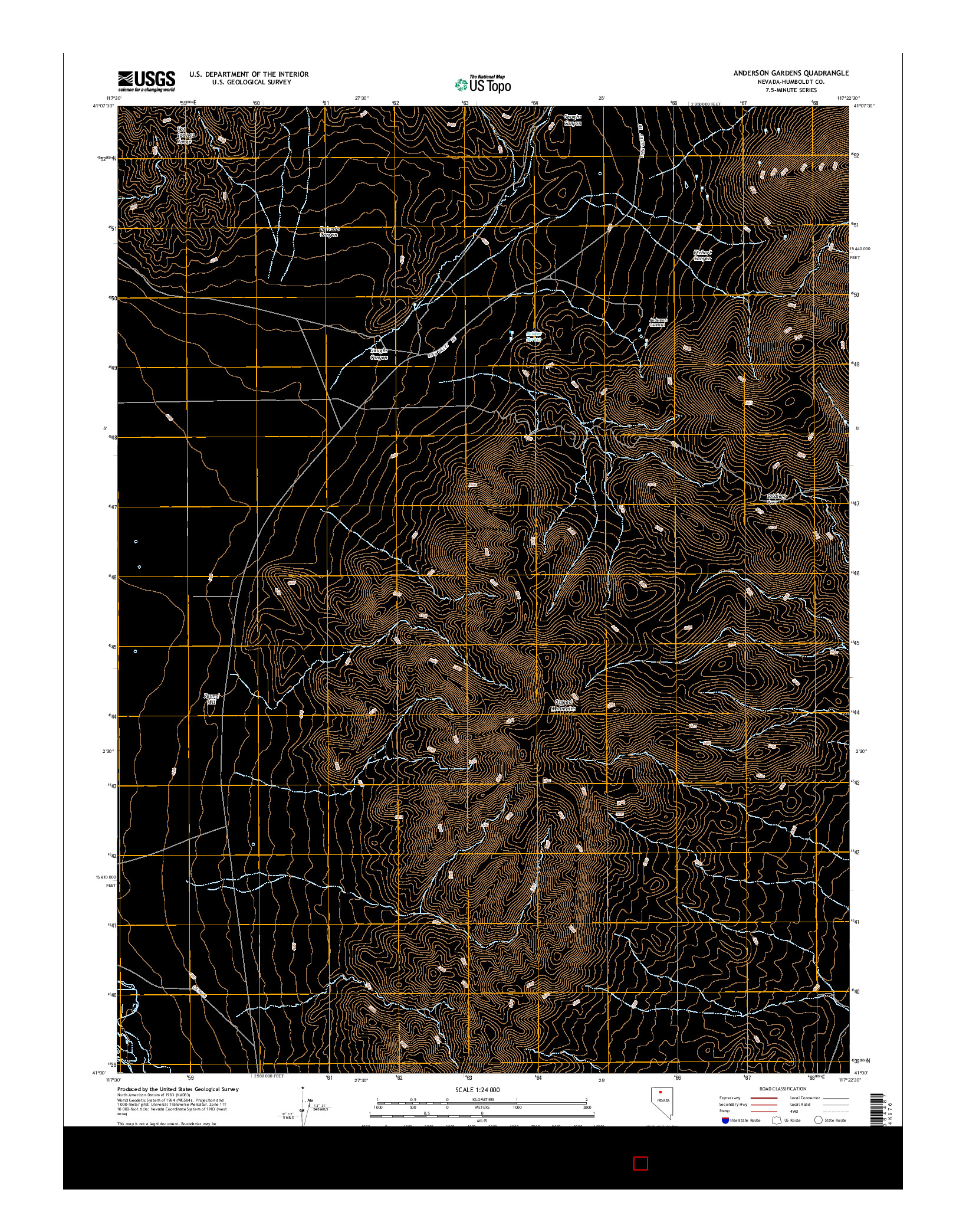 USGS US TOPO 7.5-MINUTE MAP FOR ANDERSON GARDENS, NV 2015