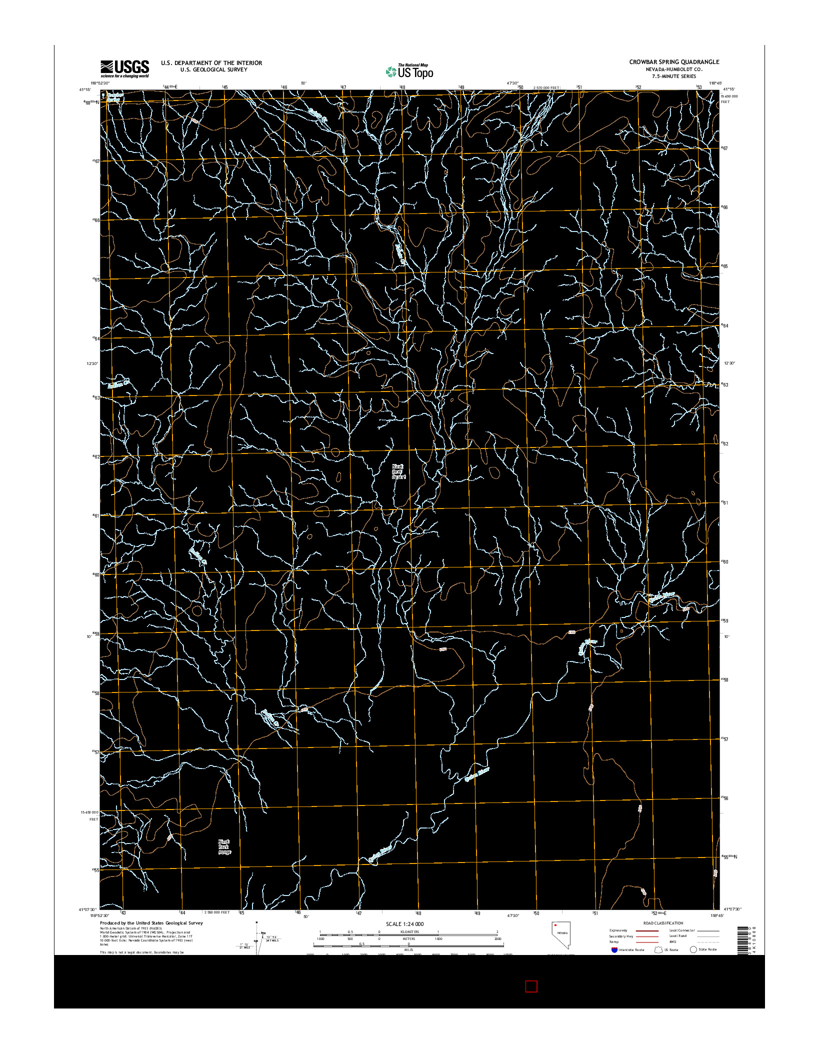 USGS US TOPO 7.5-MINUTE MAP FOR CROWBAR SPRING, NV 2015