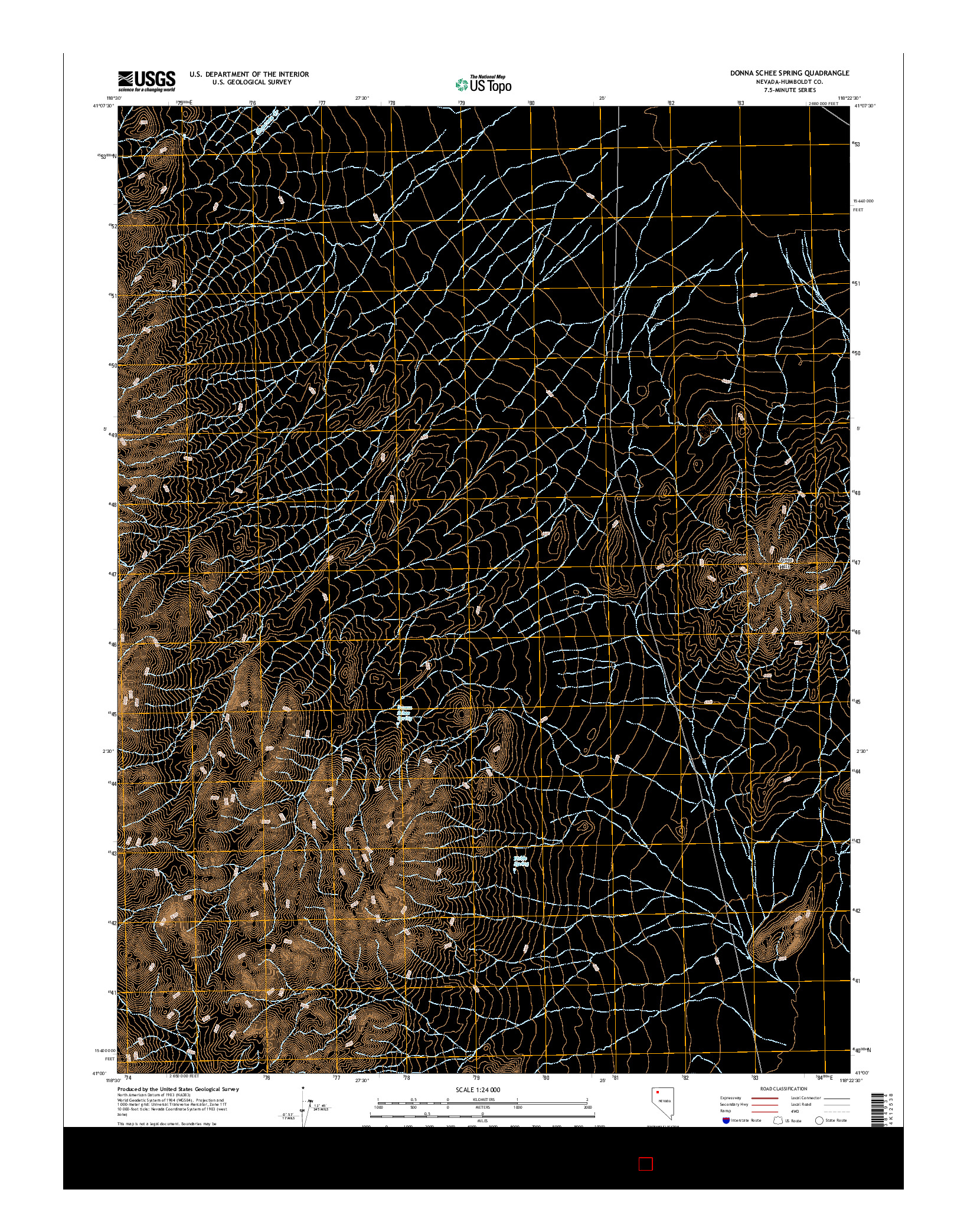 USGS US TOPO 7.5-MINUTE MAP FOR DONNA SCHEE SPRING, NV 2015