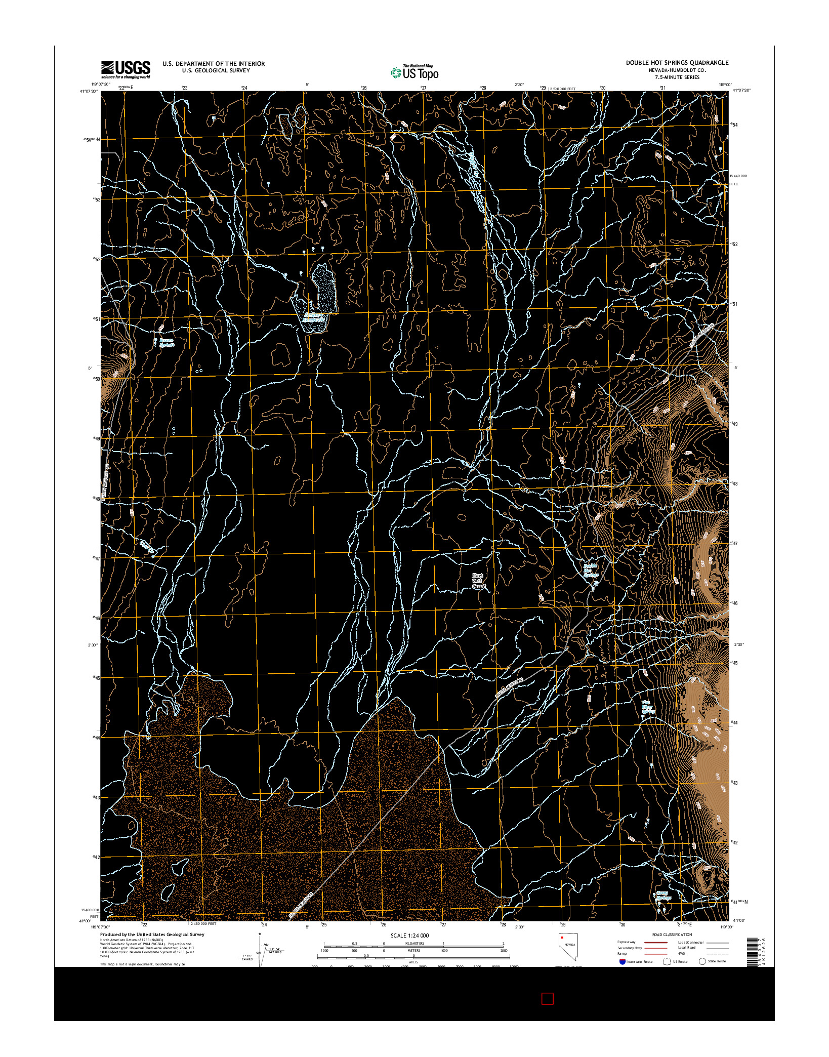 USGS US TOPO 7.5-MINUTE MAP FOR DOUBLE HOT SPRINGS, NV 2015