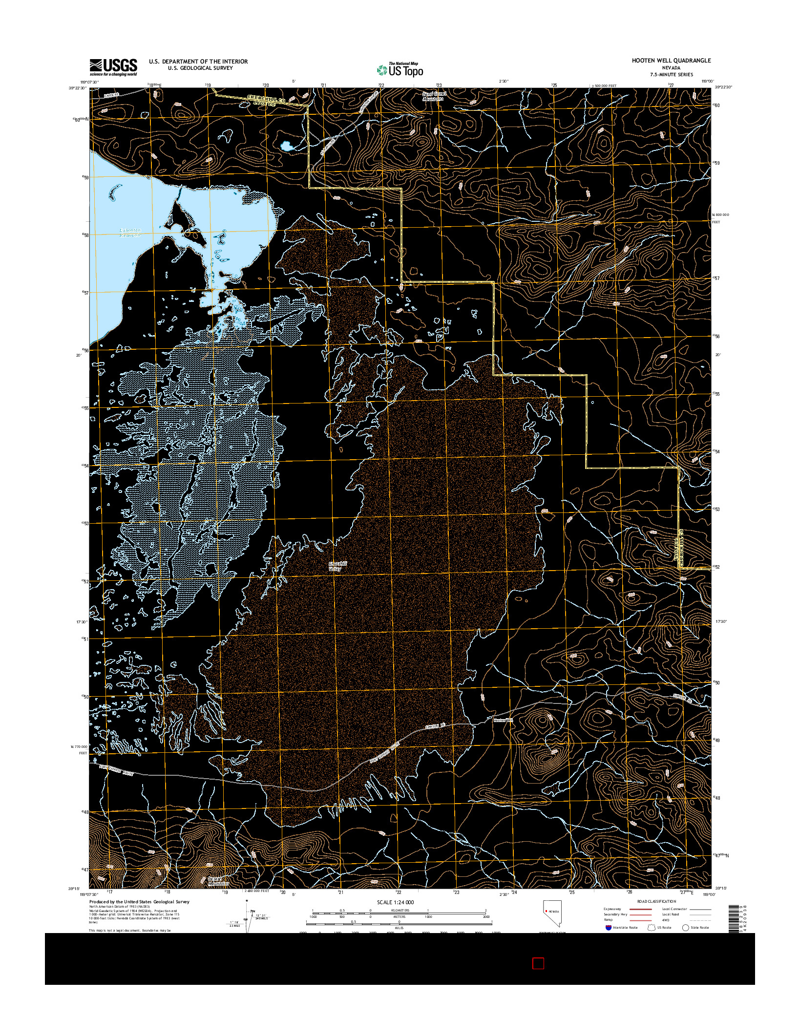 USGS US TOPO 7.5-MINUTE MAP FOR HOOTEN WELL, NV 2015