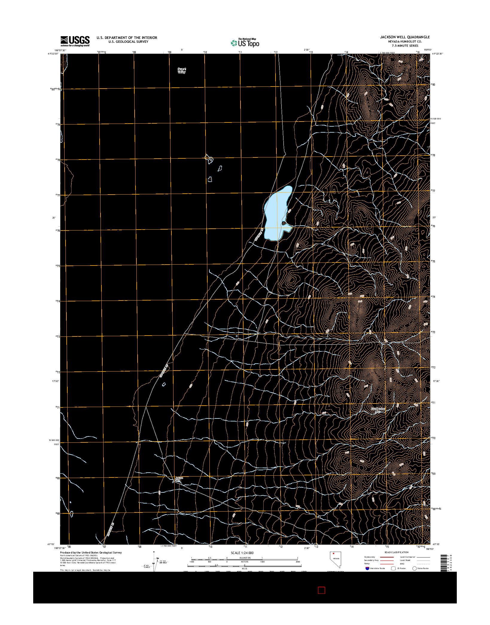 USGS US TOPO 7.5-MINUTE MAP FOR JACKSON WELL, NV 2015