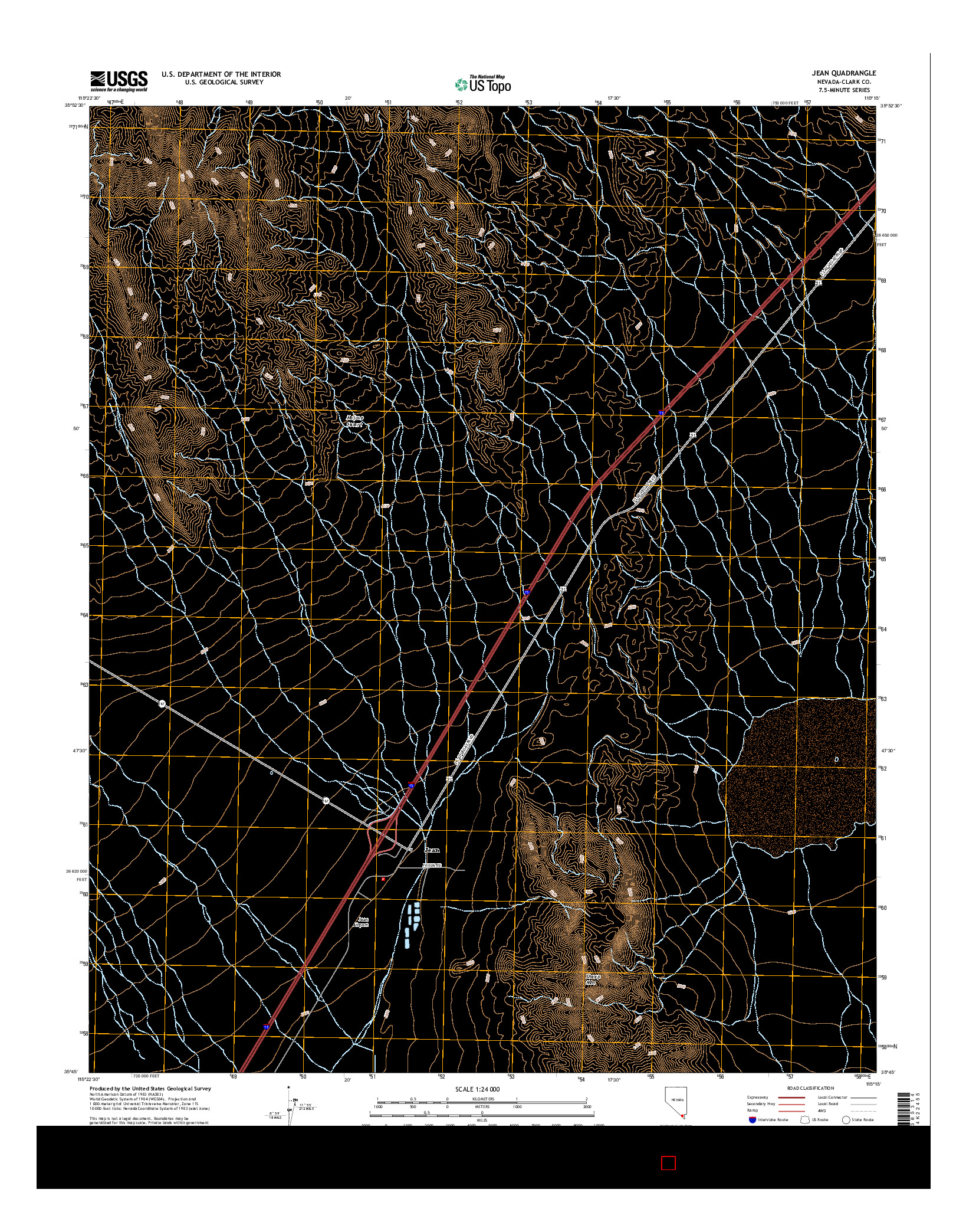 USGS US TOPO 7.5-MINUTE MAP FOR JEAN, NV 2015