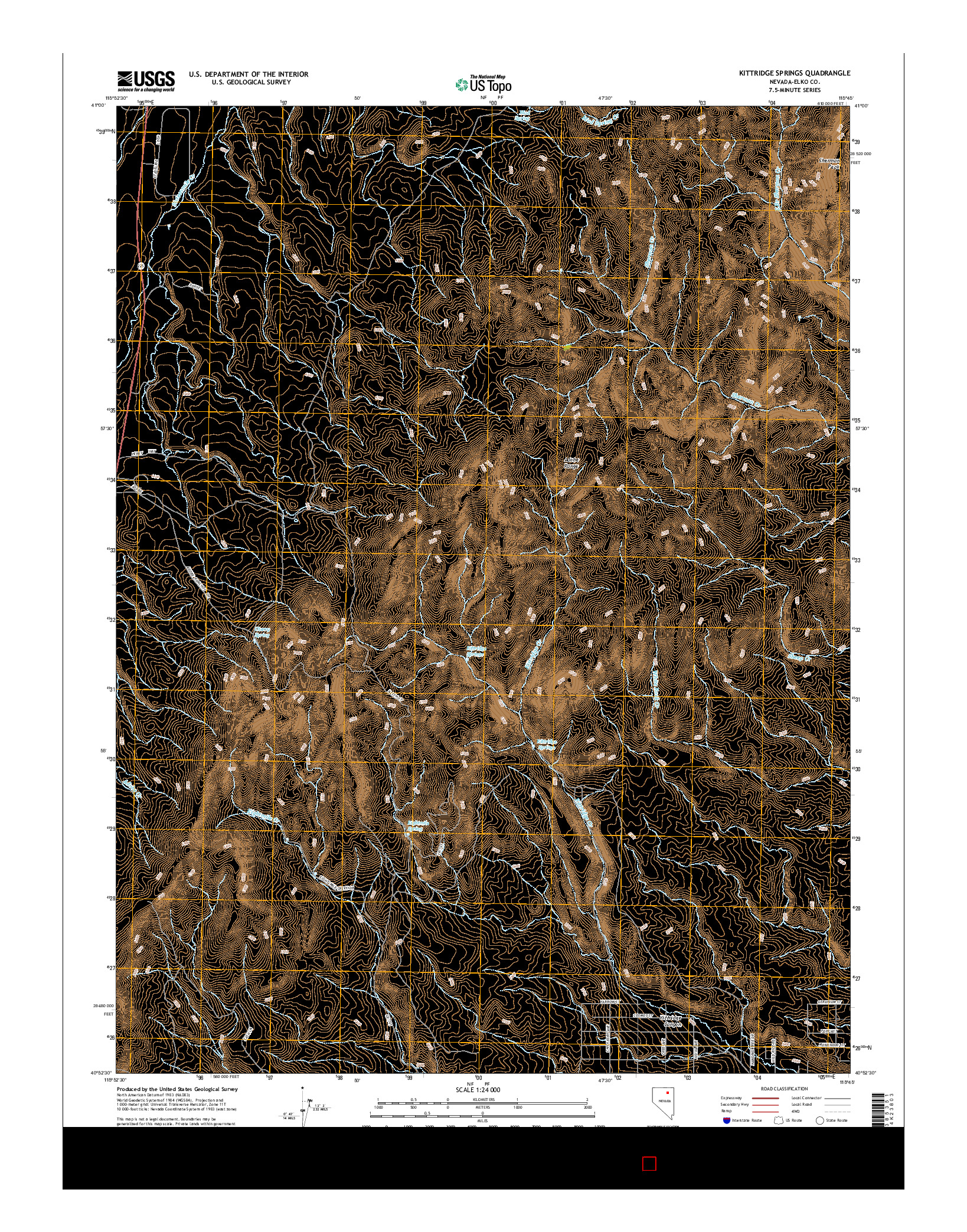 USGS US TOPO 7.5-MINUTE MAP FOR KITTRIDGE SPRINGS, NV 2015